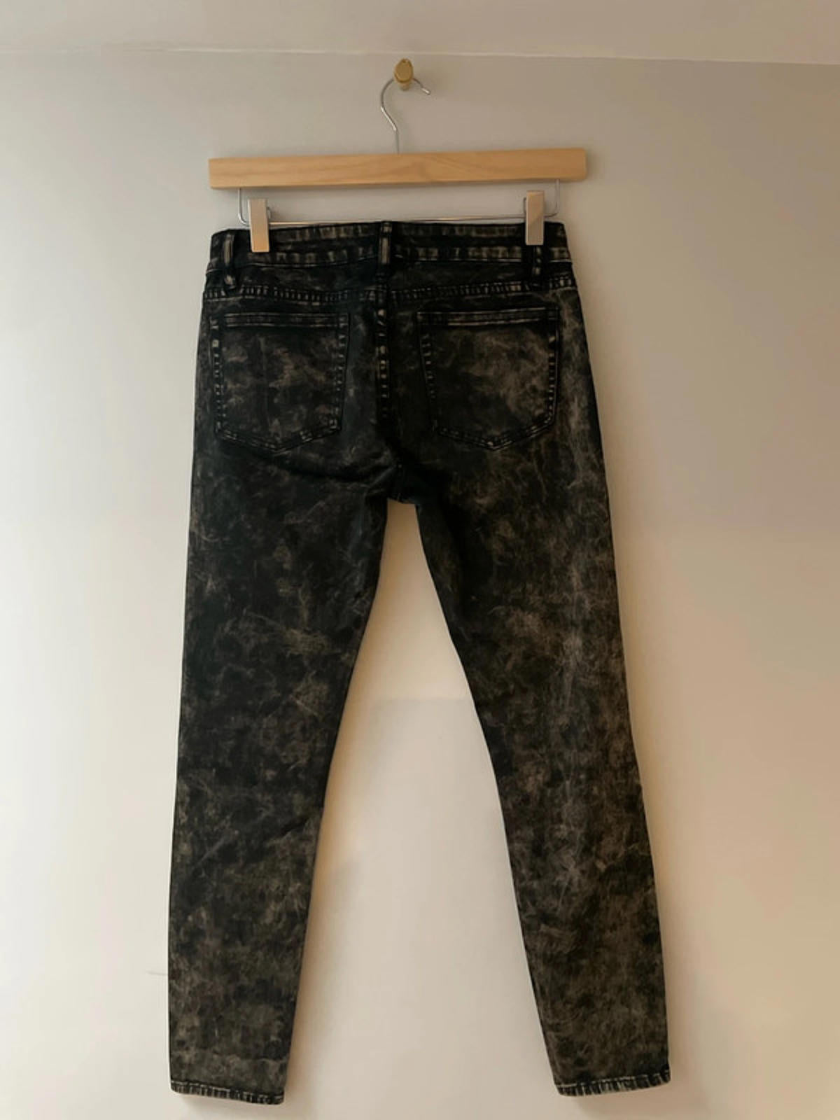 Women’s The Kooples Skinny Short-fit Jeans In Black Acid Wash - W26/L27 - 2503