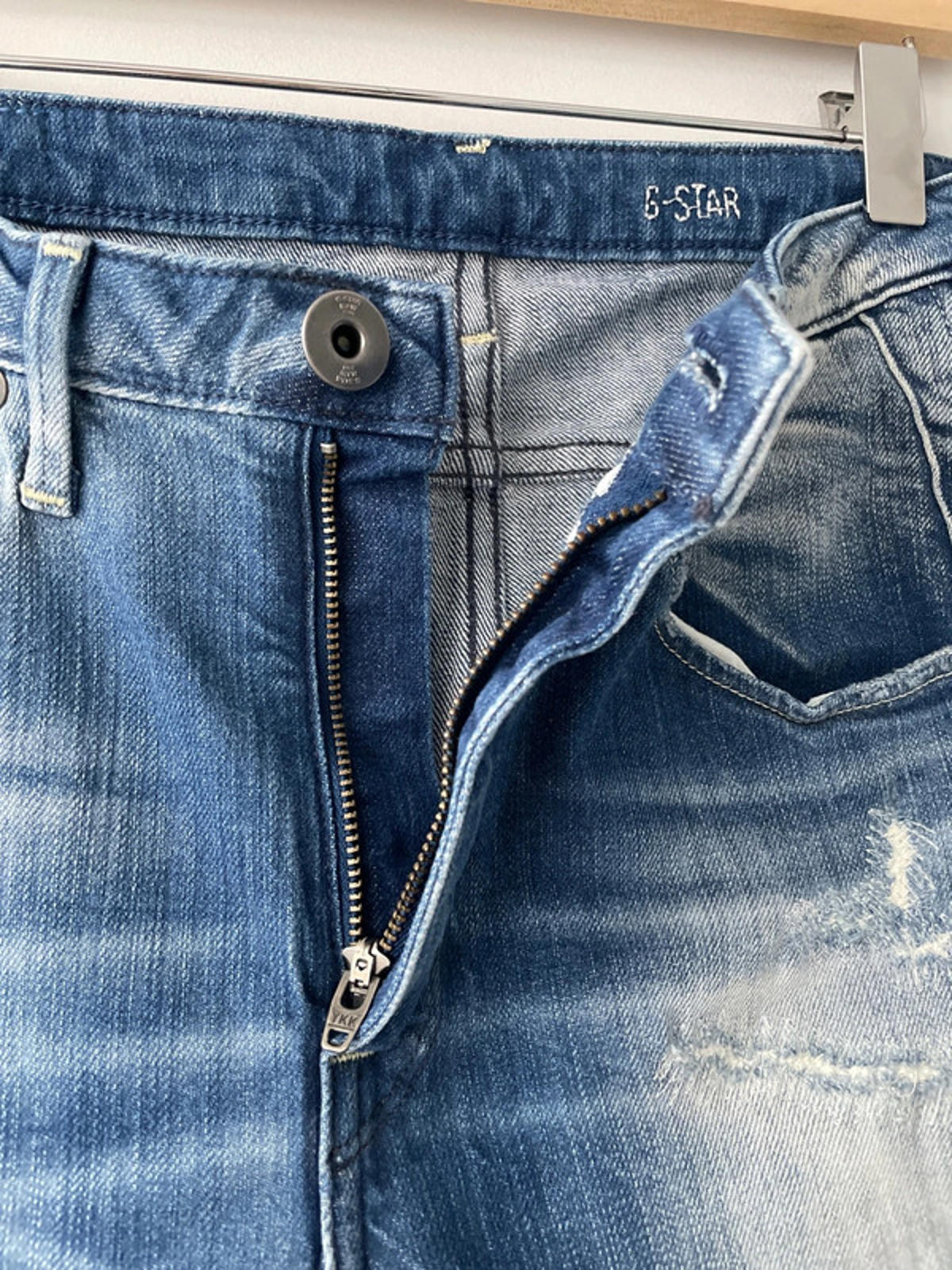 Womens G-Star Arc Fit Original Raw Denim Distressed Effect Jeans - W25/L30 -2217