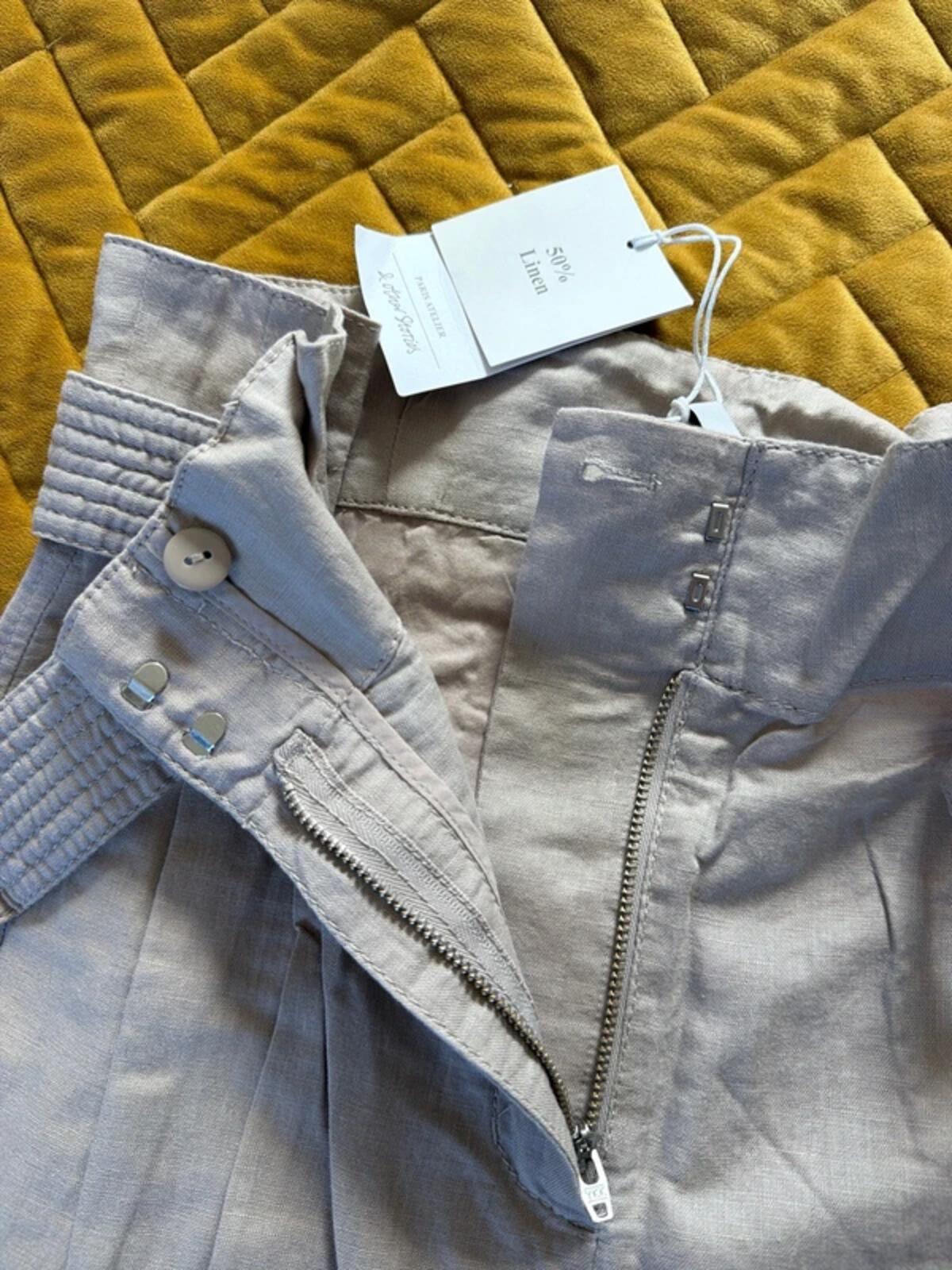 Women’s & Other Stories linen tie front style shorts in beige - Uk6 - 3442