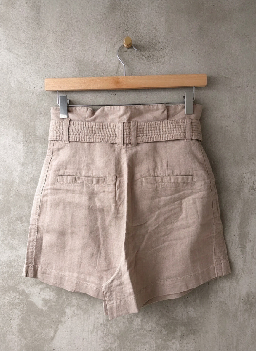 Women’s & Other Stories Linen Tie Front Style Shorts In Beige - Uk6