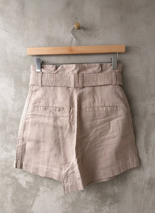 Women’s & Other Stories Linen Tie Front Style Shorts In Beige - Uk6