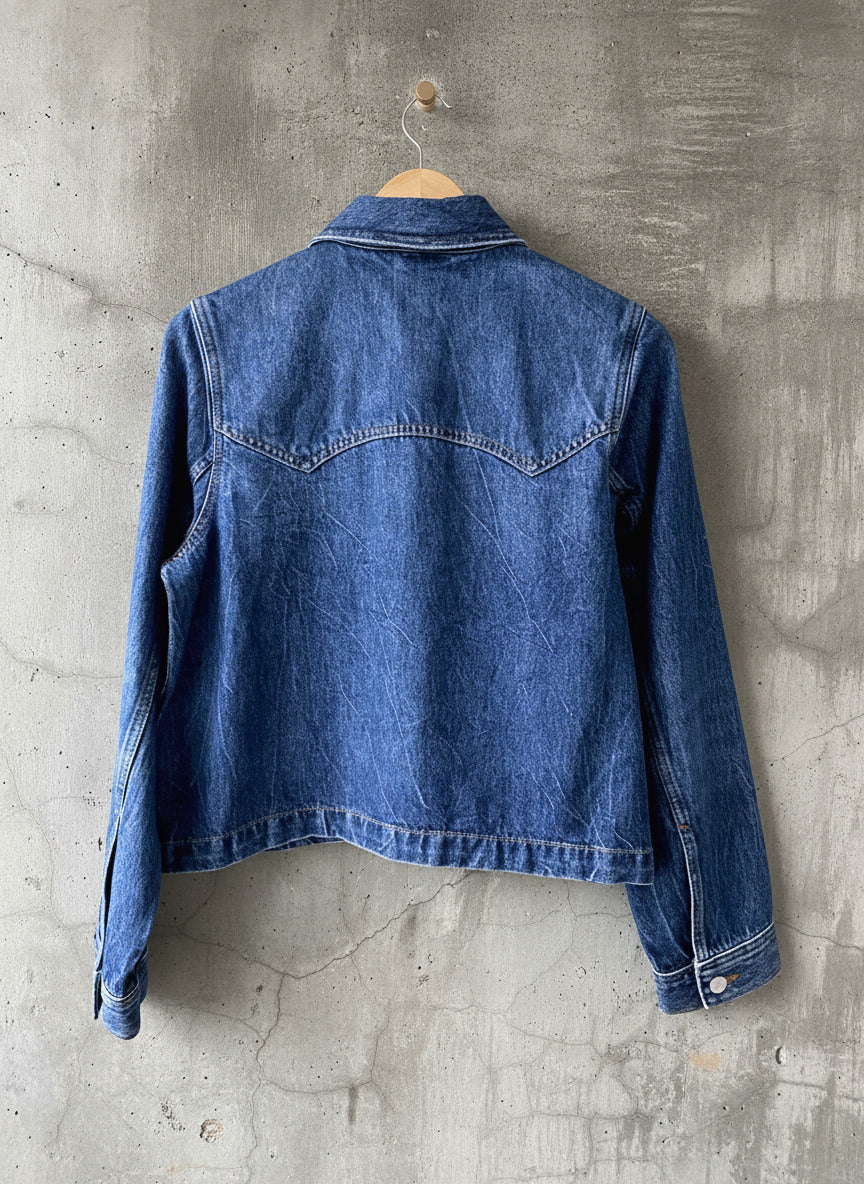 Women’s Tommy Hilfiger Embroidered Detail Denim Jacket In Navy - Small -2432