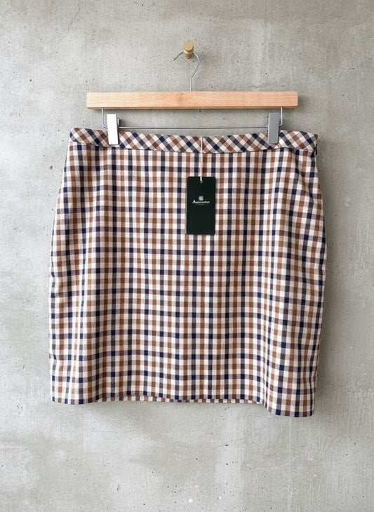 Women's Aquascutum Marianne Club Check Skirt RRP £250 - Uk14 - 3599