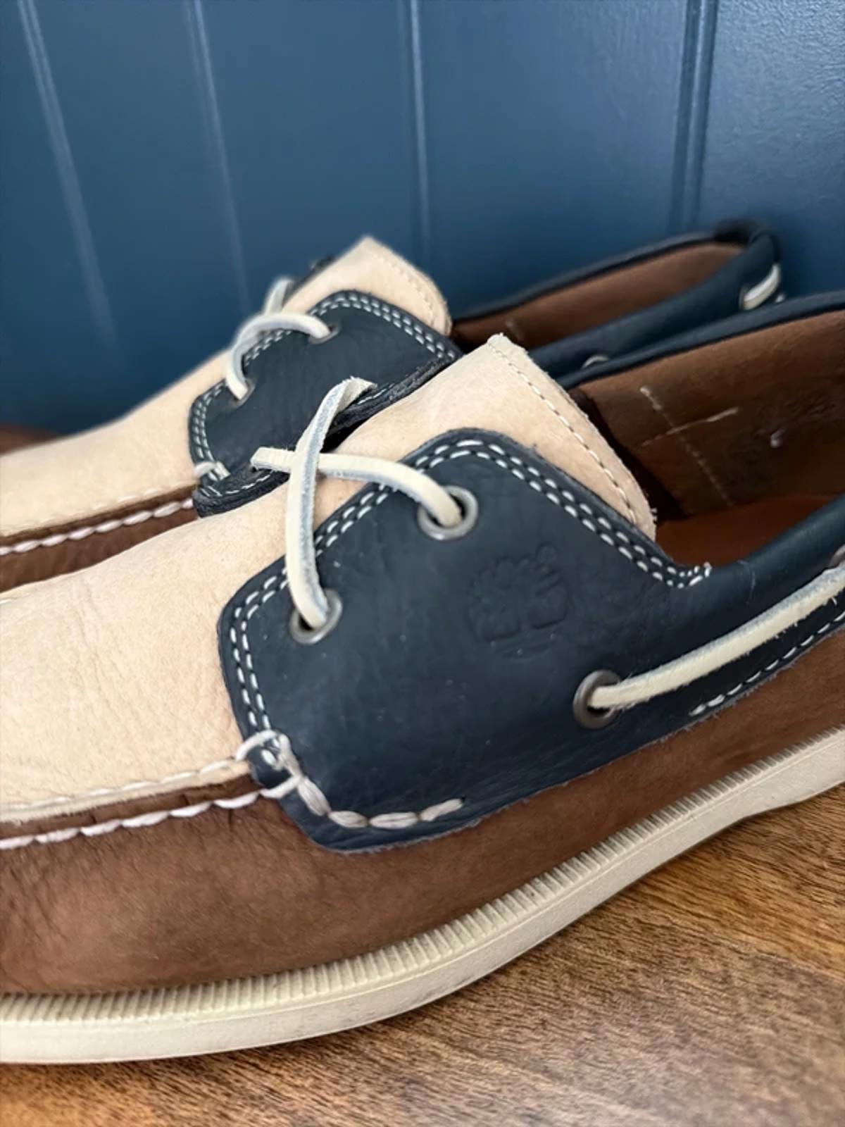 Men’s Timberland Premium leather Classic Boat Shoes In Brown - Uk8 - 3288
