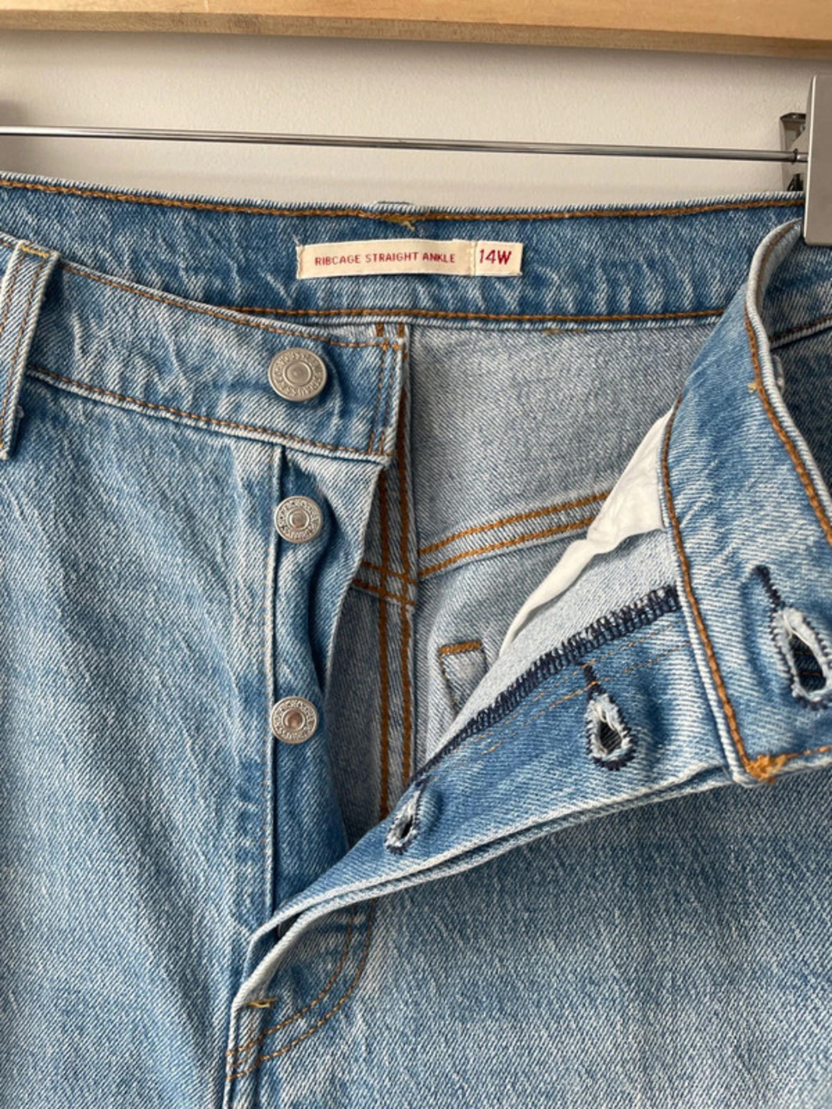 Women’s Levi’s Ribcage Straight Ankle Fit Blue Jeans - W37/L27 -1849