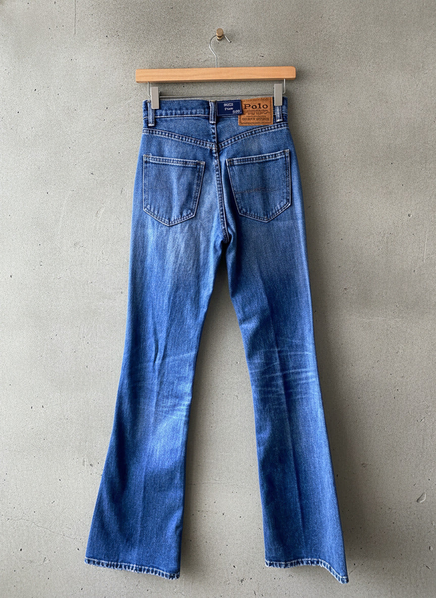 Women’s Ralph Lauren Regular Fit Flared Jeans In Navy Blue - W24/L34 - 3075