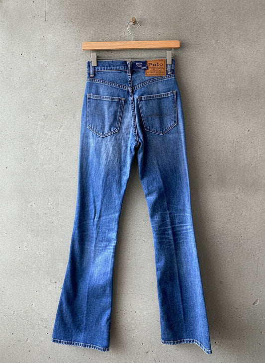 Women’s Ralph Lauren Regular Fit Flared Jeans In Navy Blue - W24/L34 - 3075