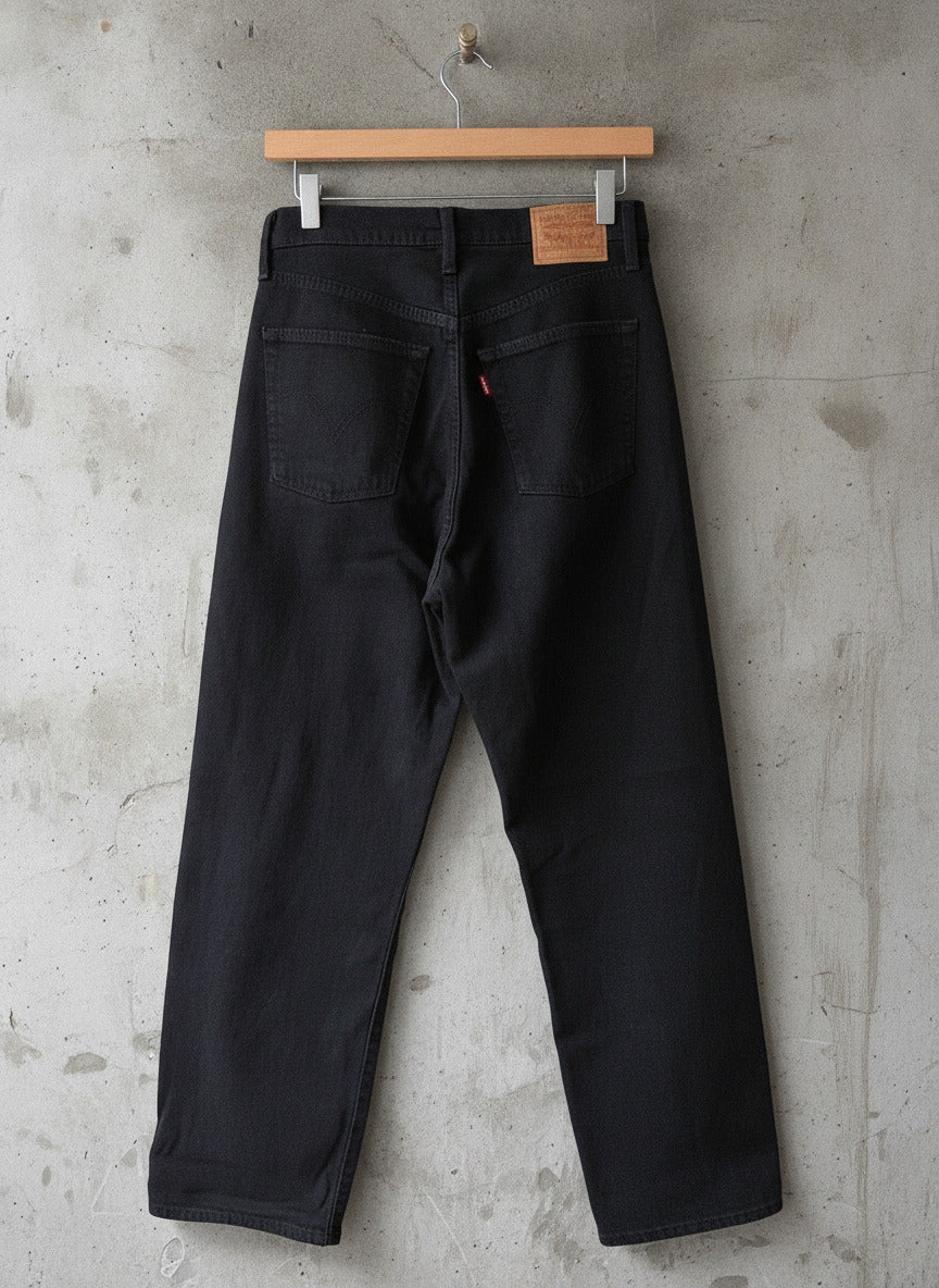 Women’s Levi’s High Waisted Ribcage Straight Fit Jeans In Black - W28/L27 - 3356