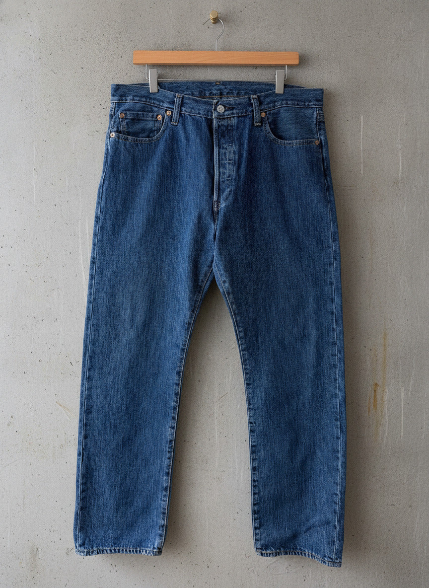 Men’s Levi's 501 Premium Range Jeans In Navy - W36/L32 - 3764