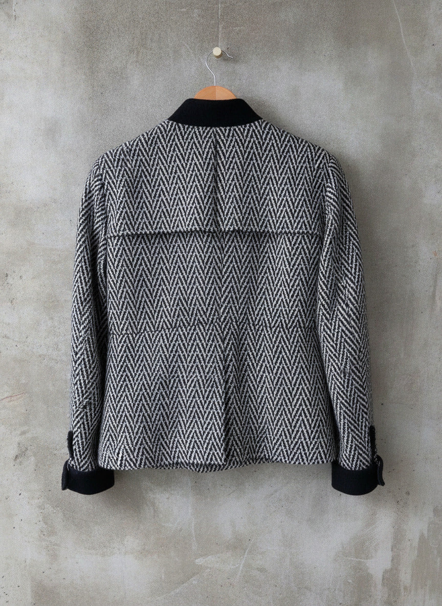 Women’s Fred Perry X Amy Winehouse Wool Herringbone Jacket in Black - UK10 -2990