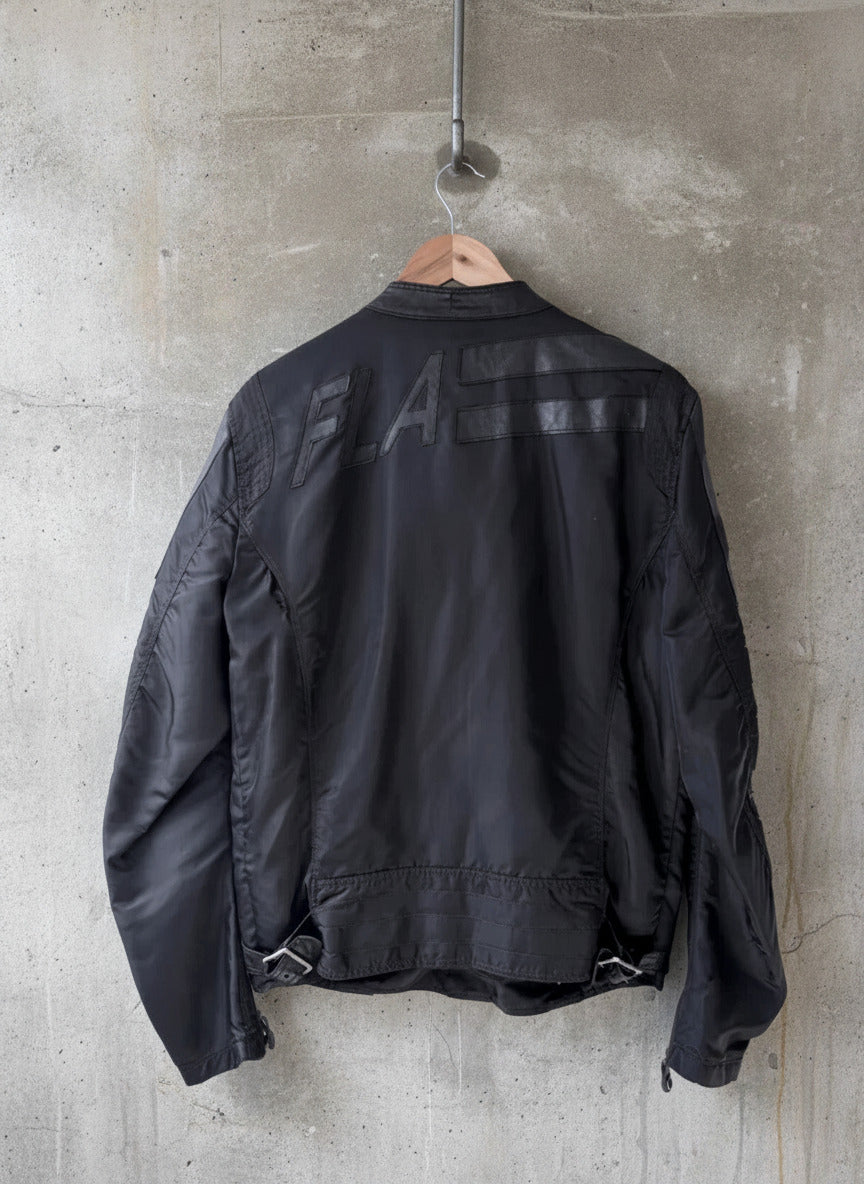Mens Diesel FLA Speed King Daytona Vintage Biker Jacket In Black - Large - 3550