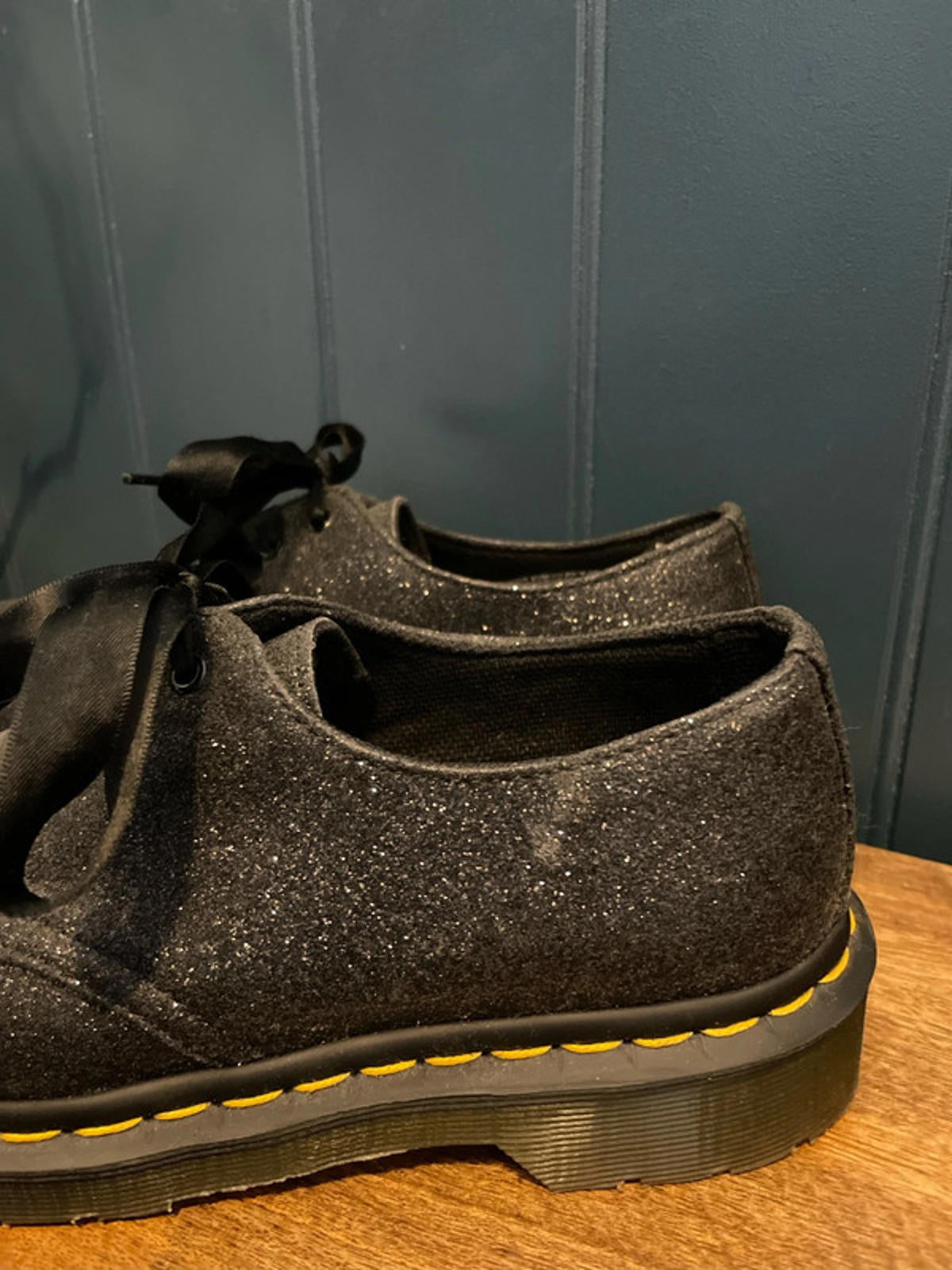 Women’s Dr Martens 1461 Farrah Chunky Glitter Oxford Shoes in Black - UK4 - 2554