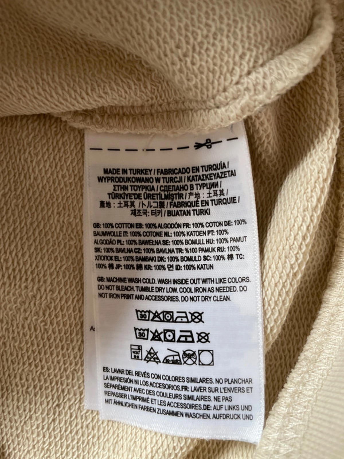 Mens Vans Long Sleeve Printed Crew Neck Sweatshirt Top In Beige - Small - 2031