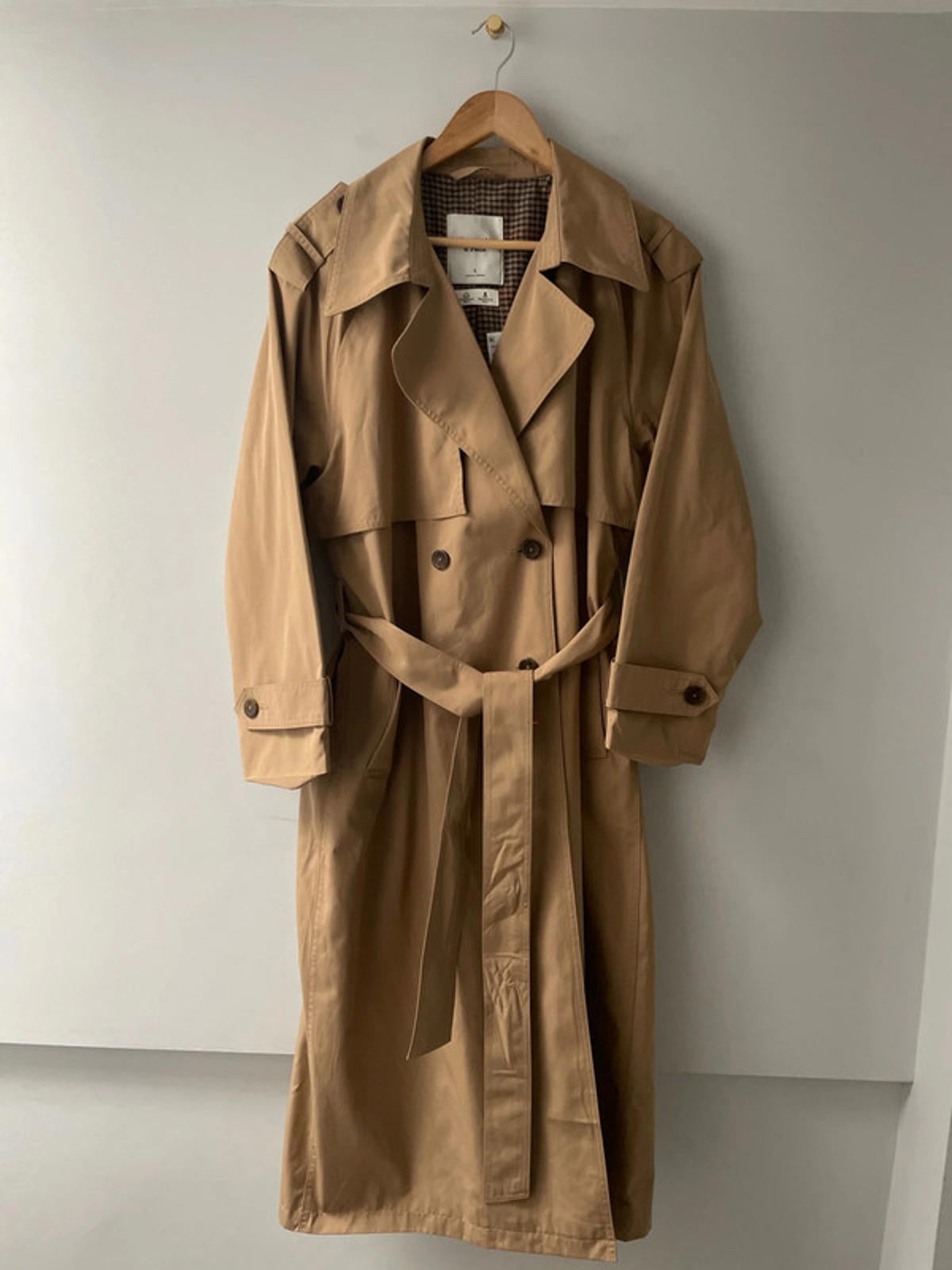 Women’s Abercrombie & Fitch Classic Trench Coat In Camel - Large - 2439