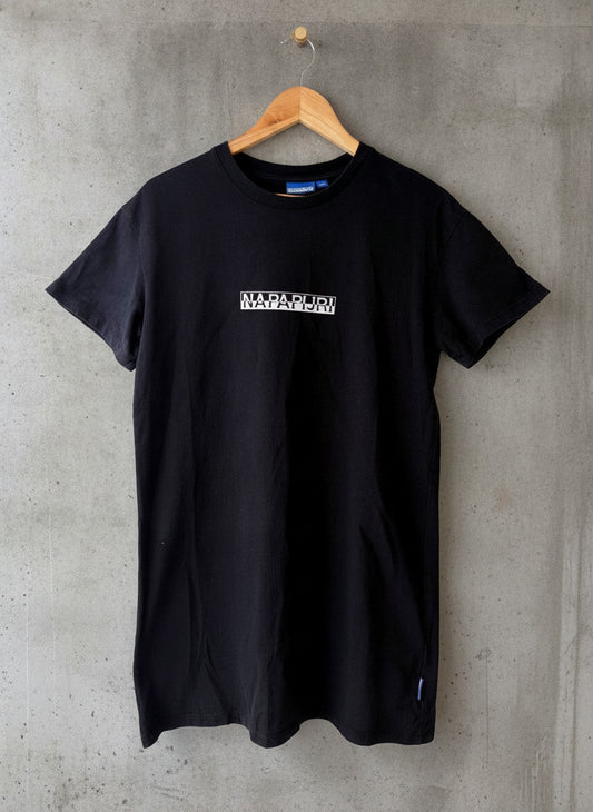 Womens Napapijri Logo T-Shirt Dress In Black - Small - 3611