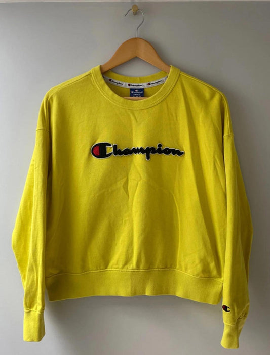 Women’s Champion Cropped Boxy Fit Crew Neck Sweater Top - Small