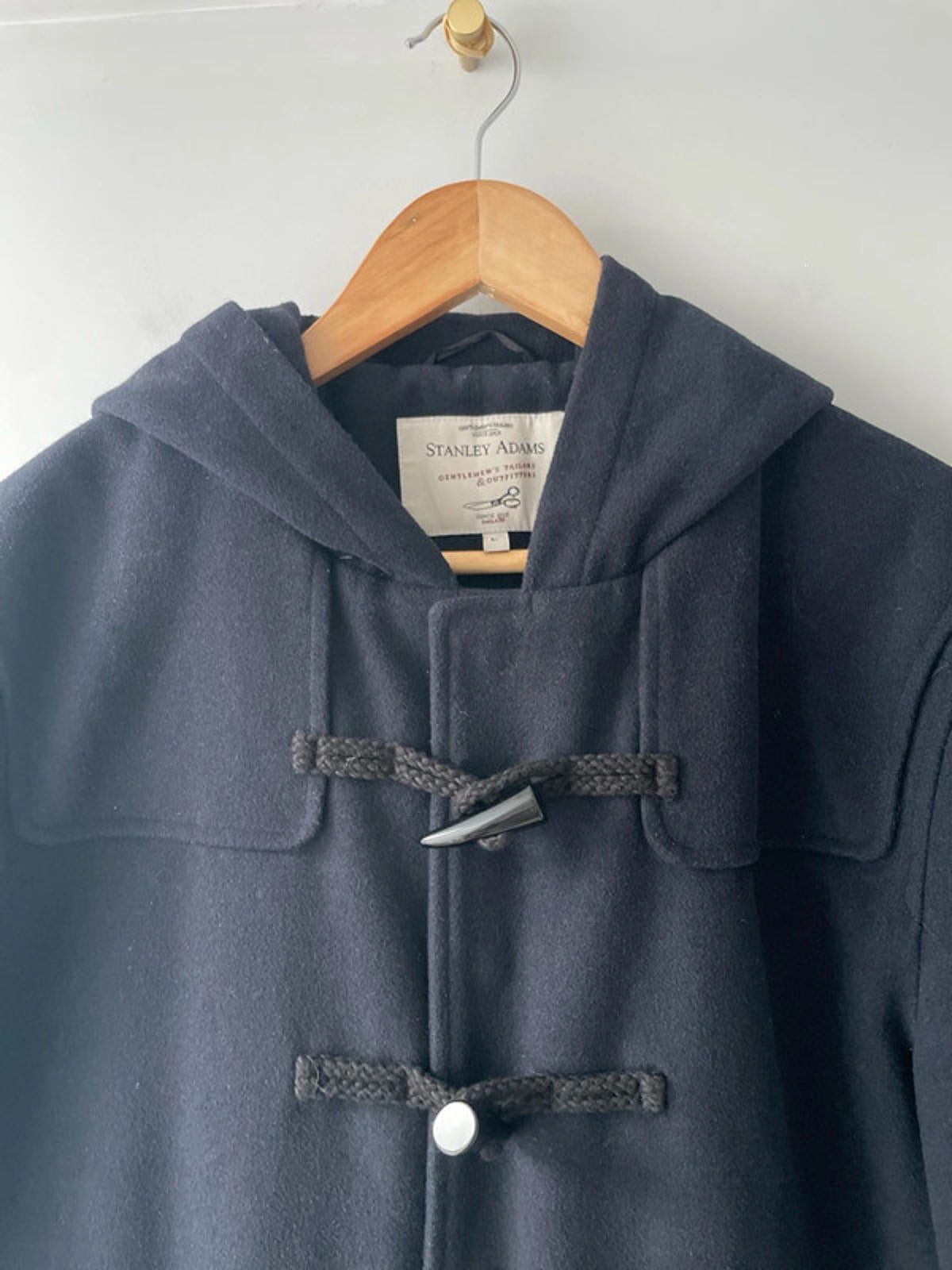 Women’s Stanley Adams Wool Hooded Duffle Coat In Navy - Large - 2440