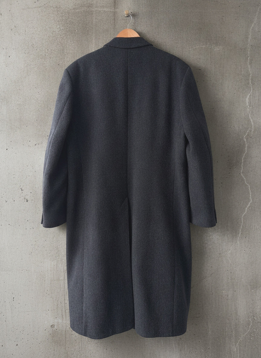 Men’s Hammersley Made In England Wool & Cashmere Overcoat In Gray - Large - 3788