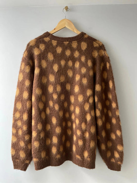 Men’s Santa Cruz Fuzzy Knitted Jumper In Brown - Medium - 2494