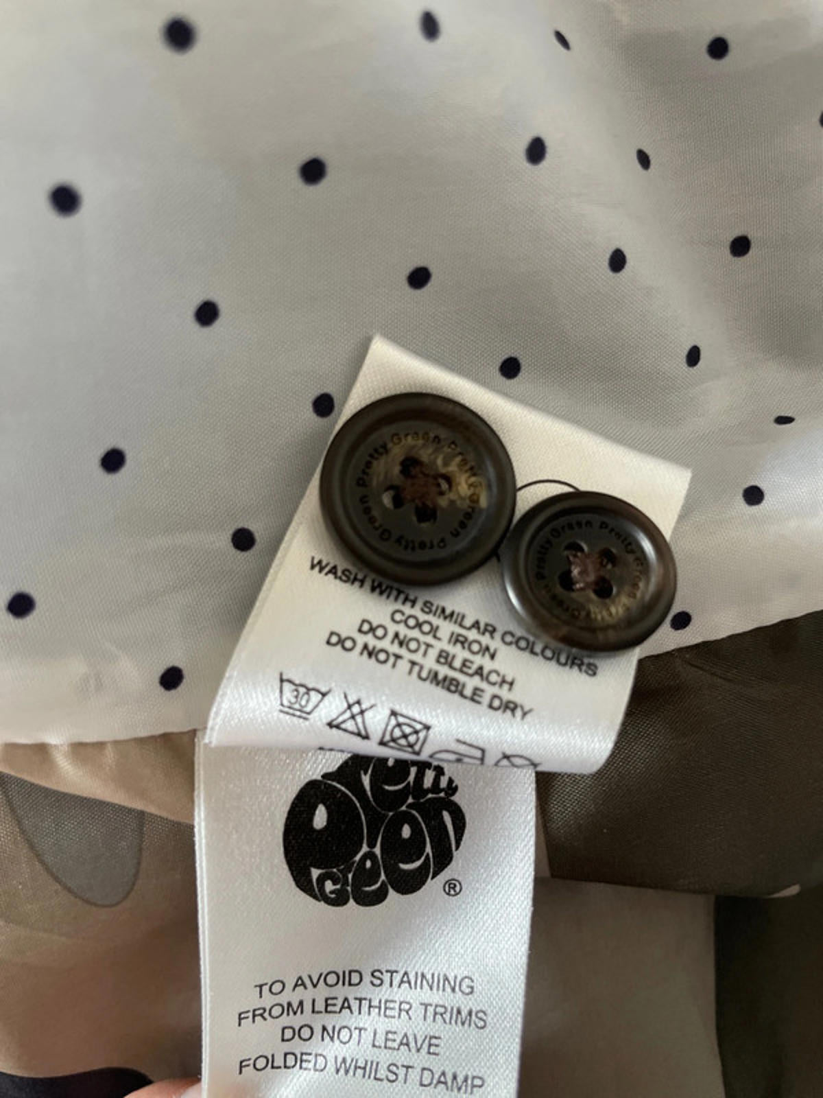 Men’s Pretty Green Harrington Jacket Coat In Navy - Medium - 2120