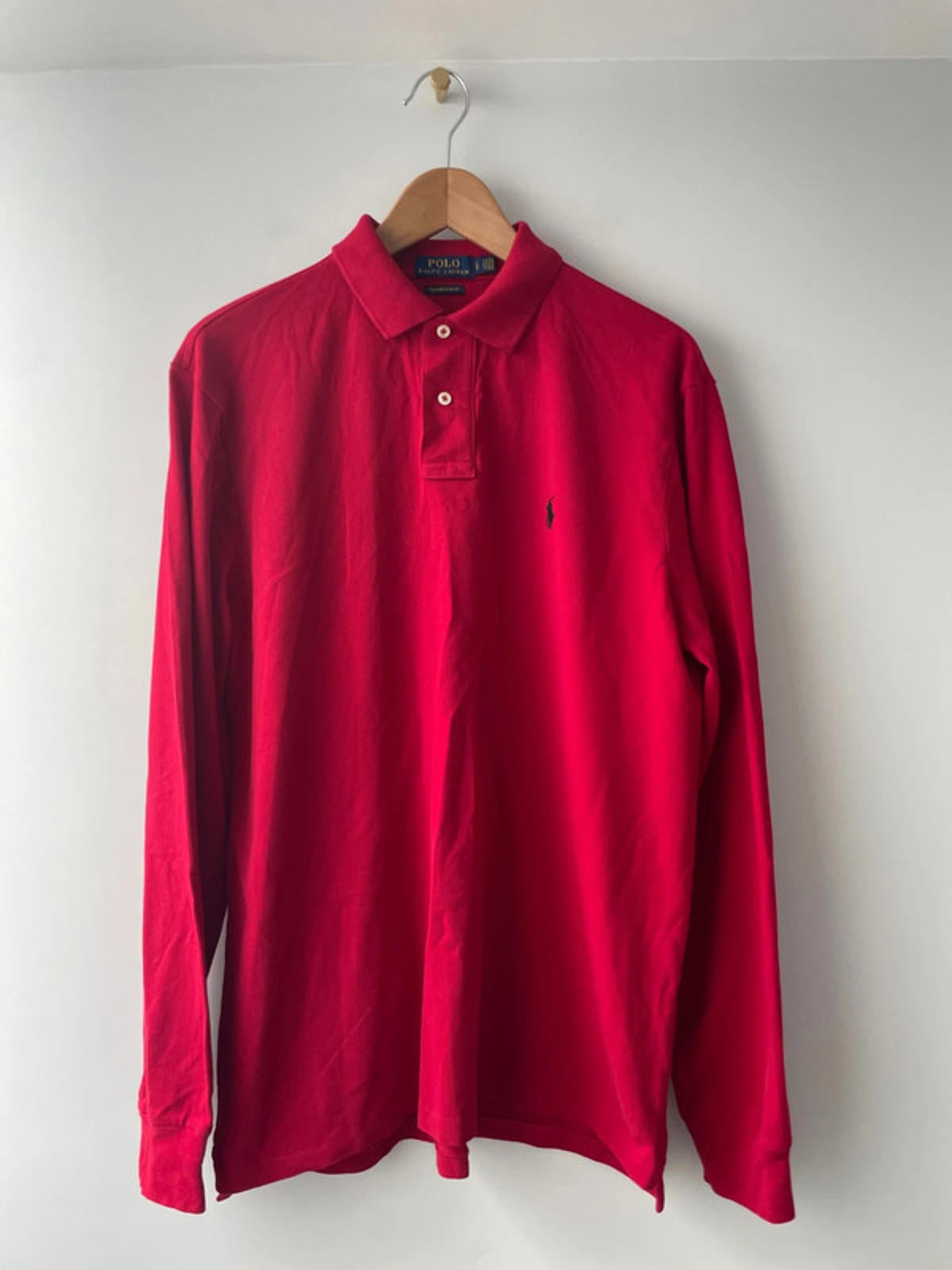 Men’s Ralph Lauren Premium Pima Long Sleeve Slim Fit Polo Top - Large - 1761