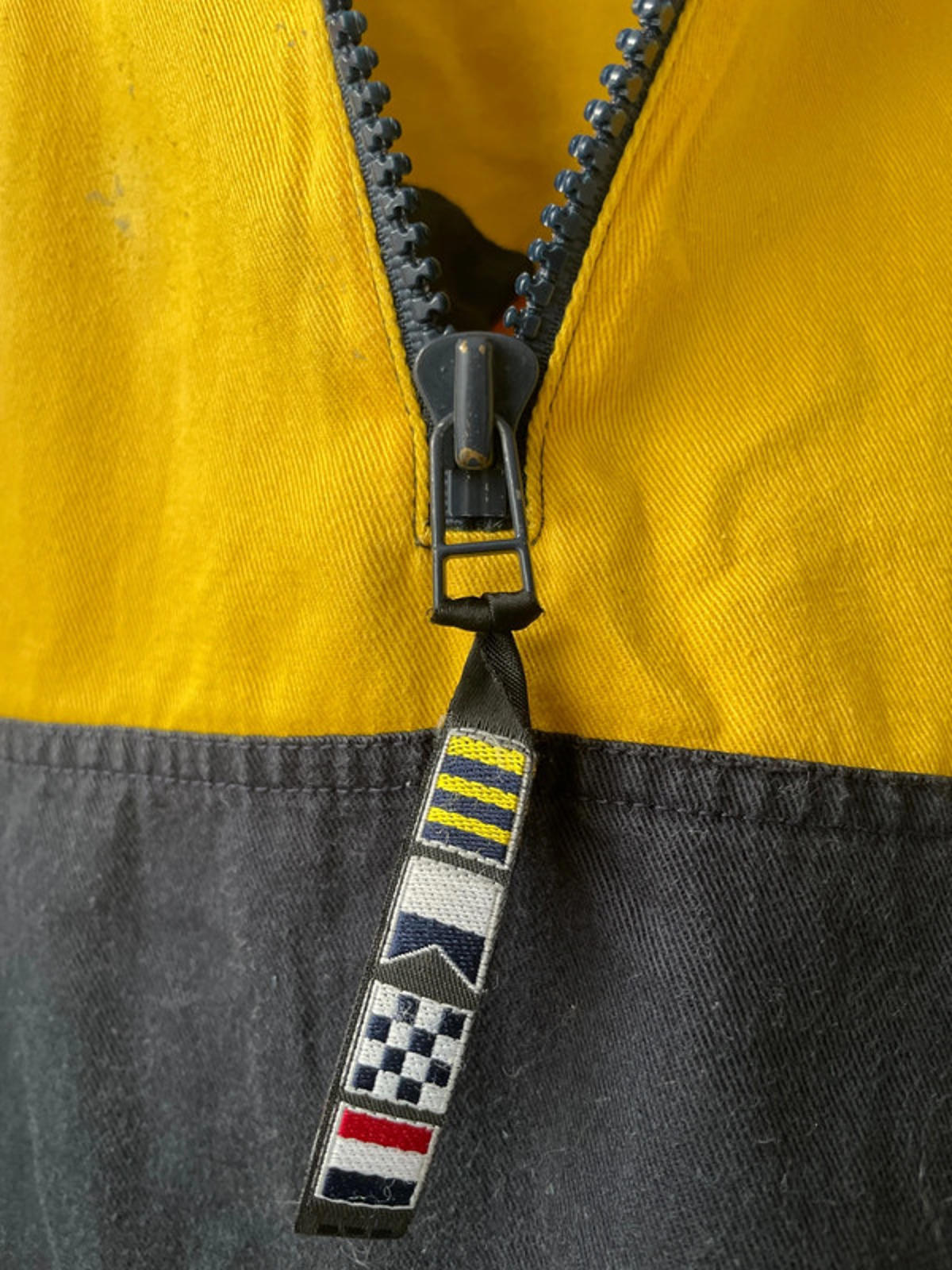 Men’s Gant Oversized Pullover 1/4 Zip Stripped Jacket In Navy/Blue - XLarge - 2214