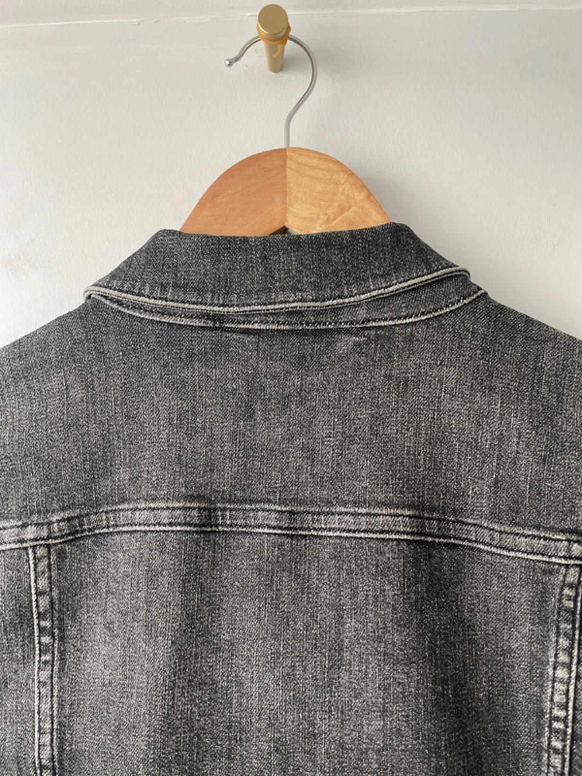 Women’s Allsaints Denim Jacket Coat In Washed Black - Small - 2132