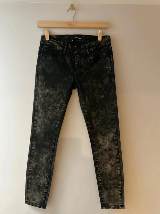 Women’s The Kooples Skinny Short-fit Jeans In Black Acid Wash - W26/L27 - 2503