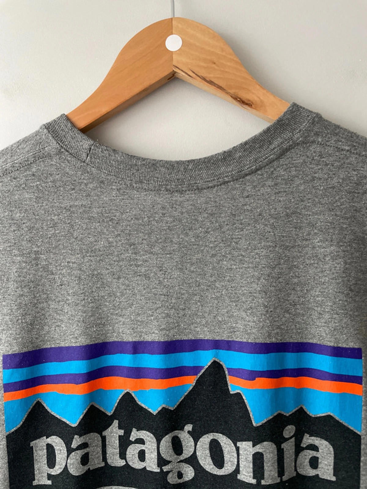 Men’s Patagonia Crew Neck Printed T-shirt In Grey - Medium - 2544