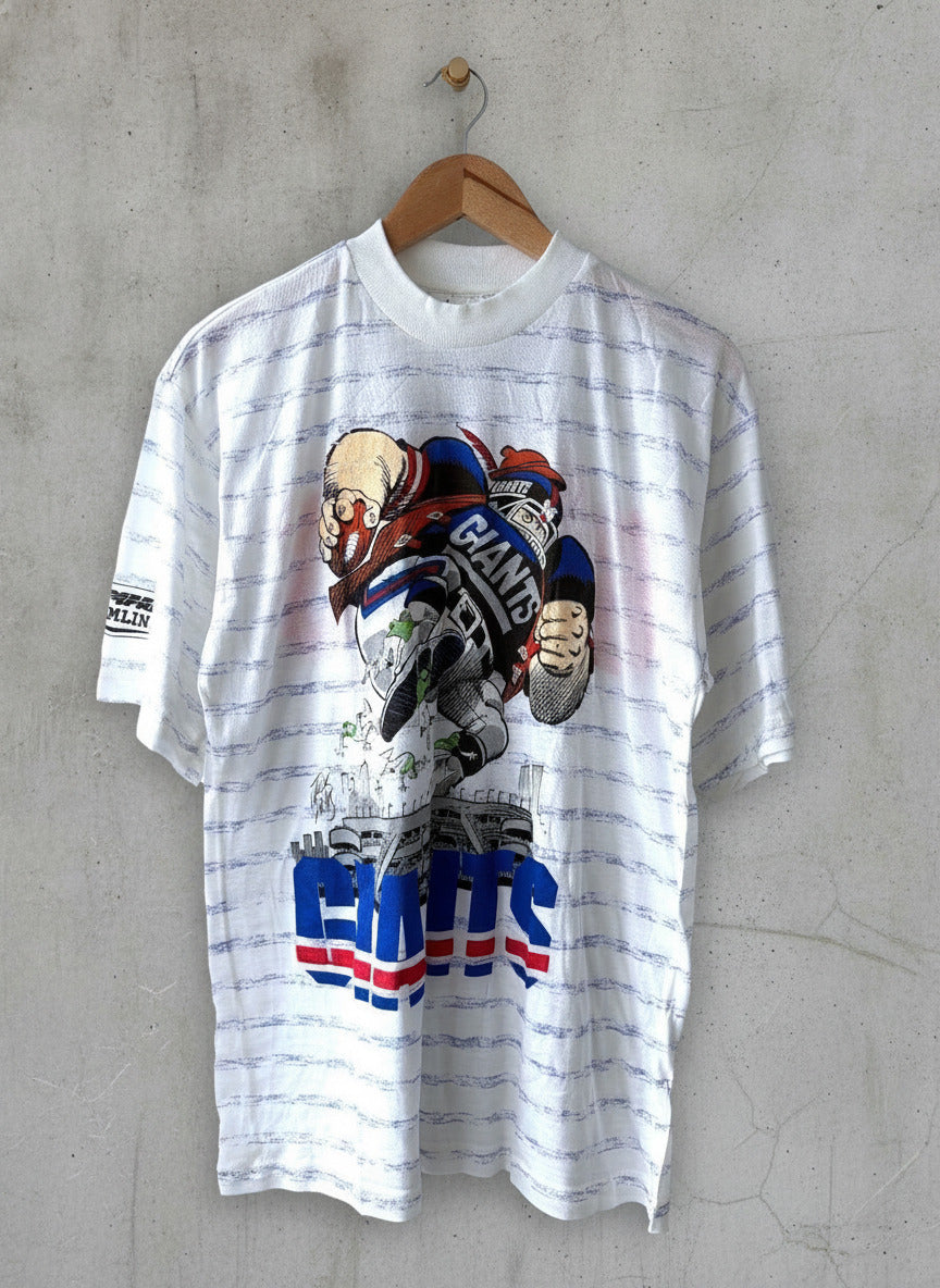 Men’s Vintage New York Giants Rare Cartoon Graphic Print T-Shirt - Medium - 3712