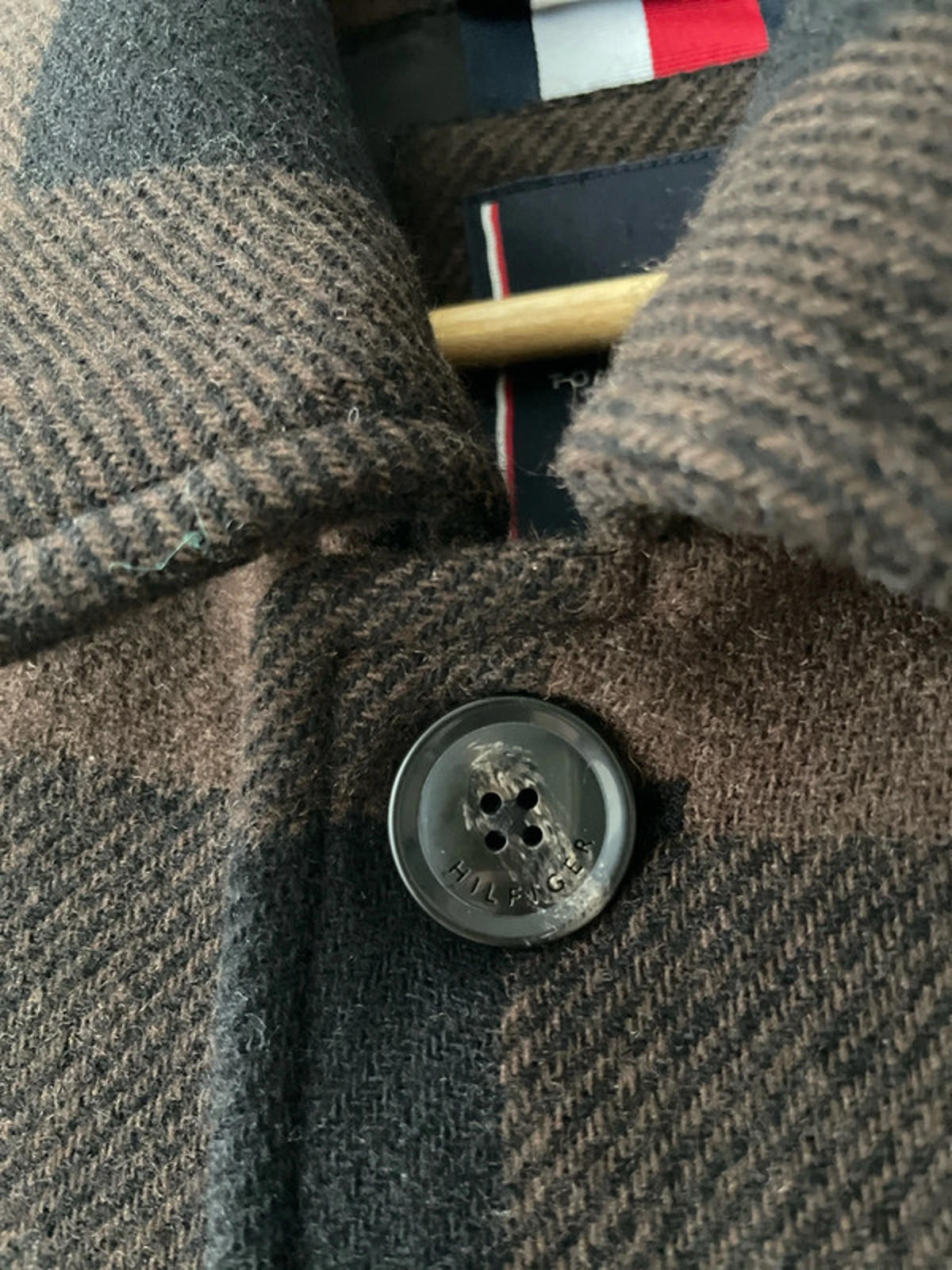 Men’s Tommy Hilfiger Premium Wool Checked Jacket In Brown - Medium - 2428 - £300 RRP