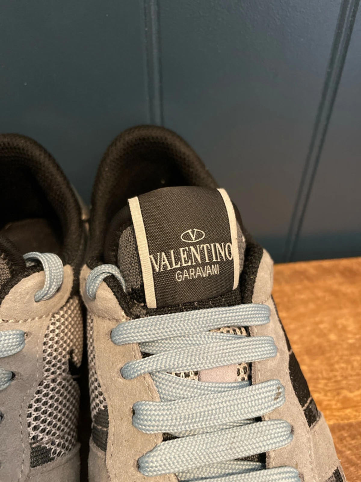 Women’s Valentino Garavani Camouflage Suede Trainers in Black/Grey - UK5 - 2656
