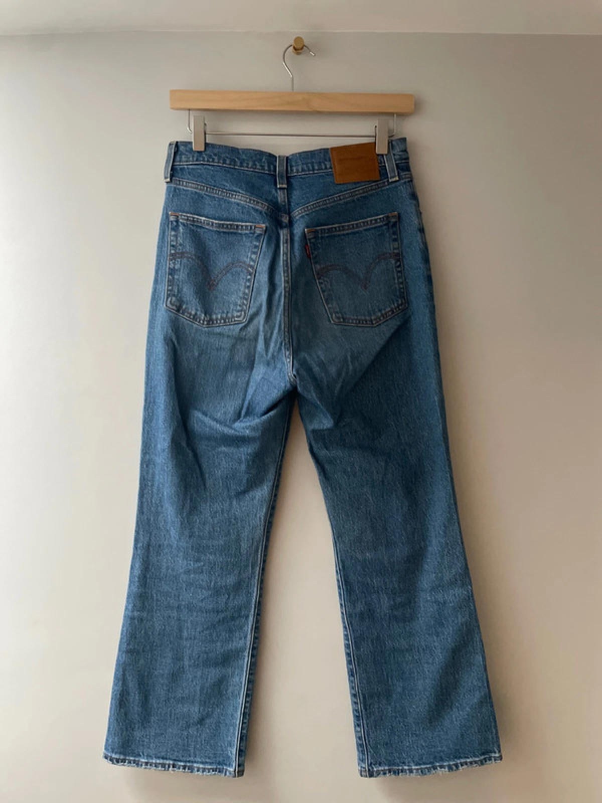 Women’s Levi’s High Waisted Ribcage Crop Boots Fit Jeans In Navy - W27/L27 -2760