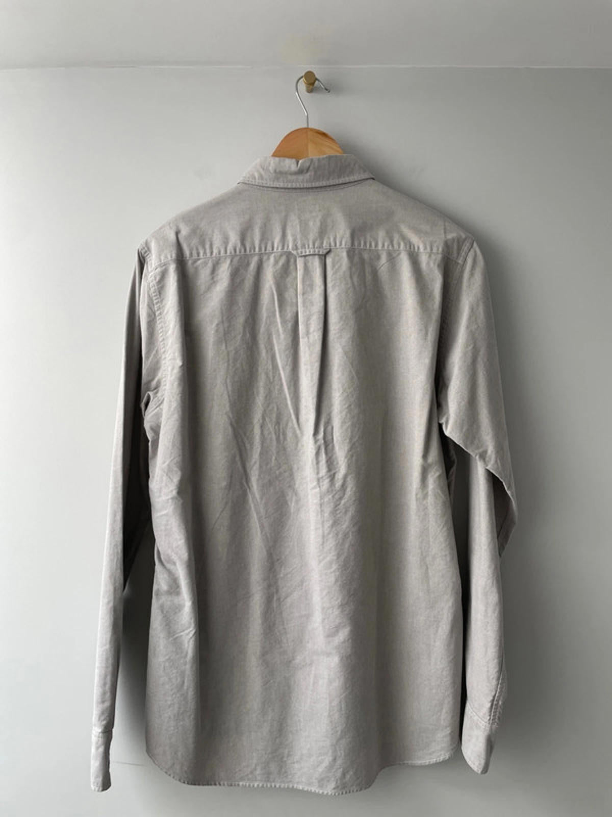 Men’s Uniqlo Slim Fit Long Sleeve Oxford Chambray Shirt Top - Medium - 1549