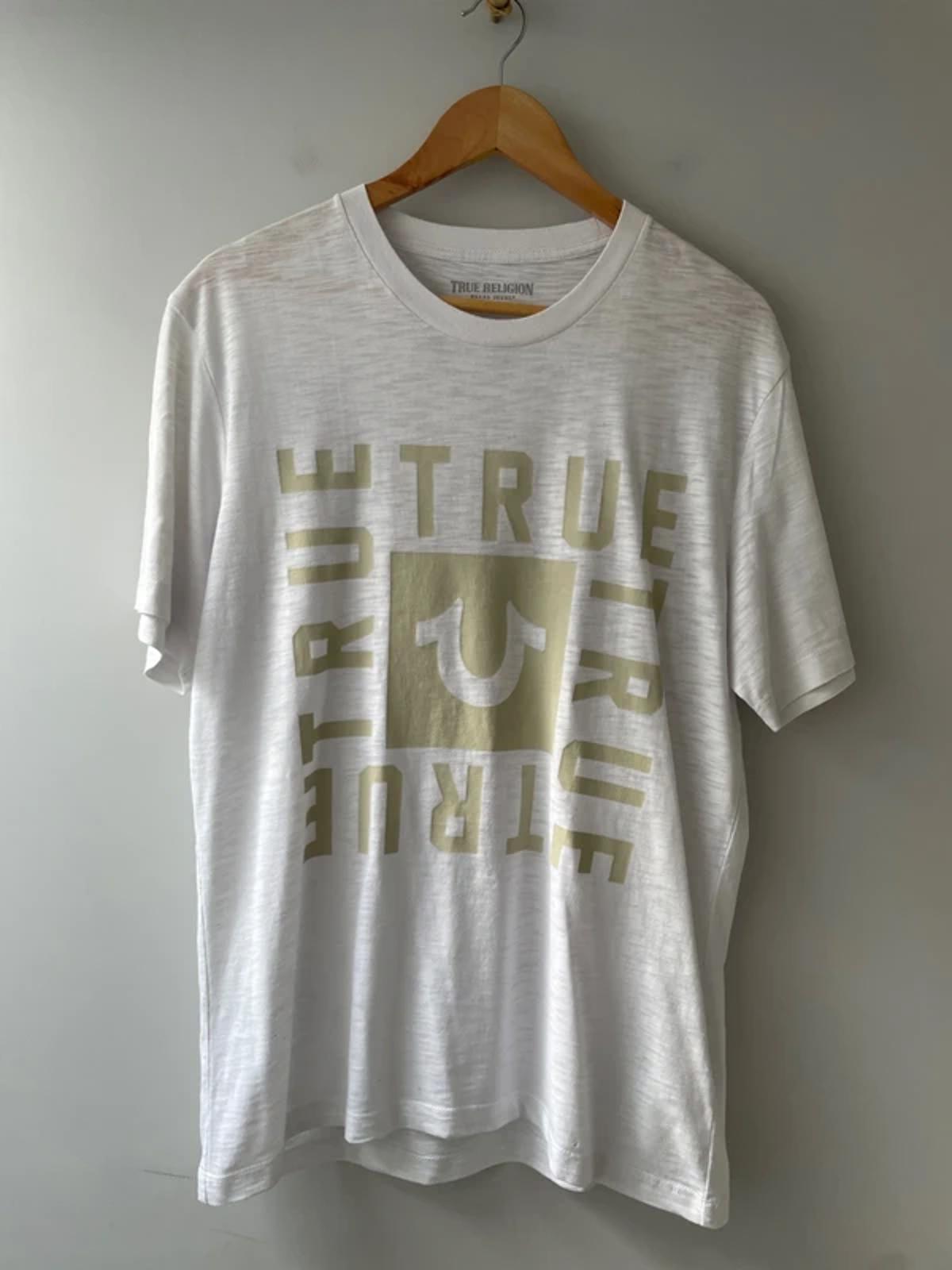 Men’s True Religion Crew Neck Printed T-shirt In White - Medium - 0429