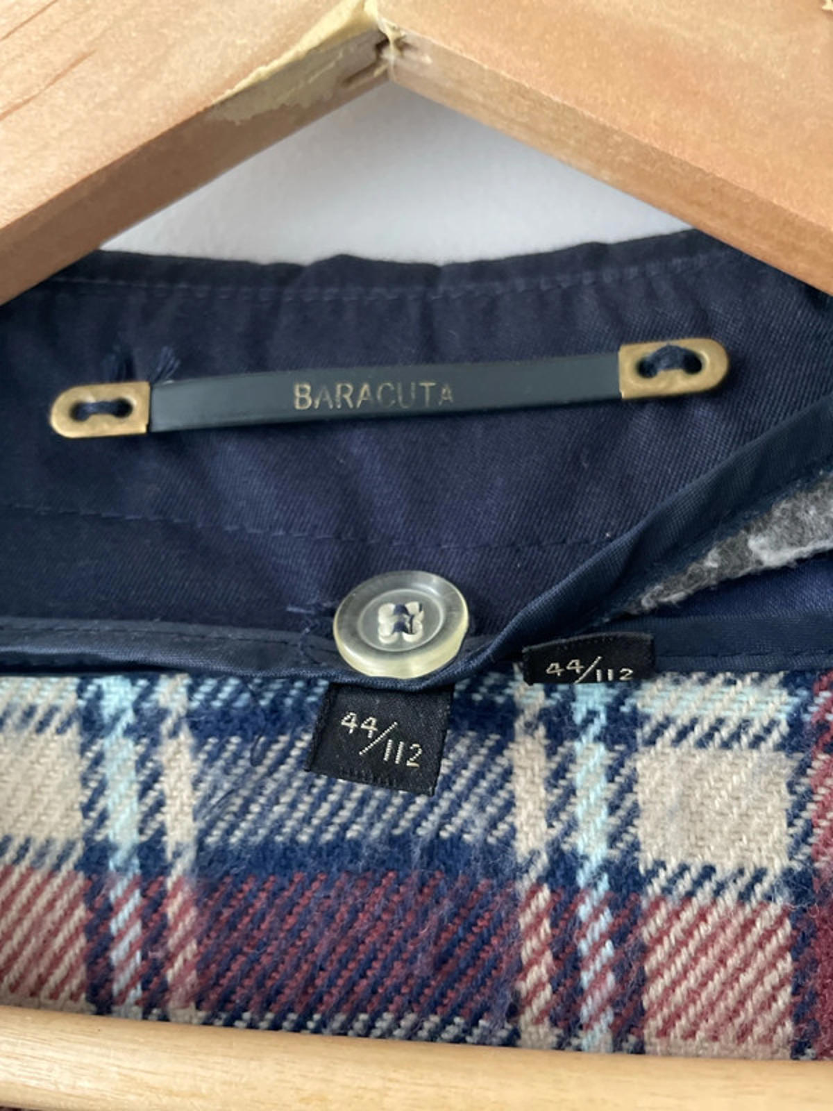 Men’s Baracuta Premium Belted Trench Coat in Navy Blue - Xlarge - 2650