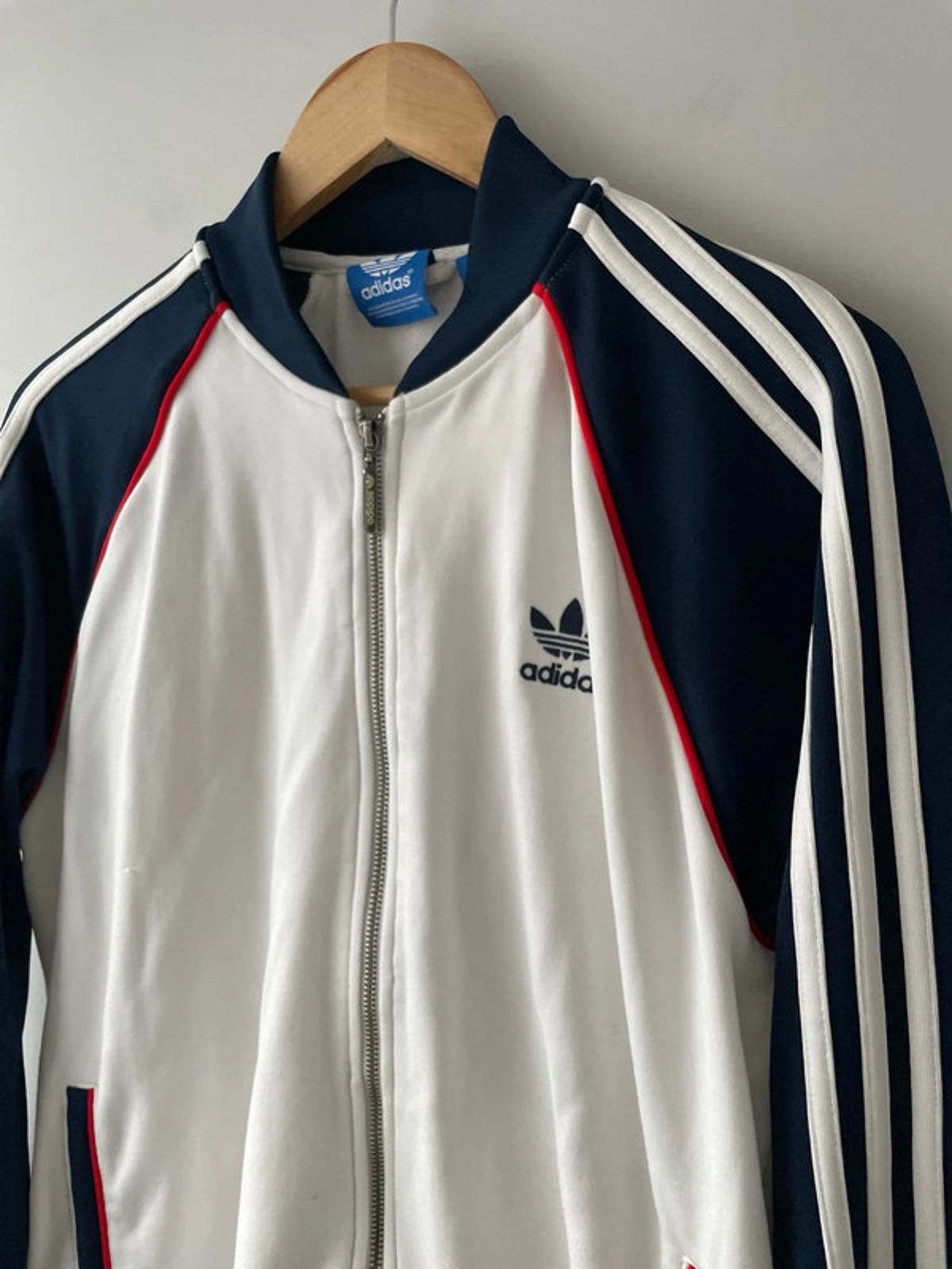 Women’s Adidas Originals SST Track Jacket In Navy/Red - Large - 2521