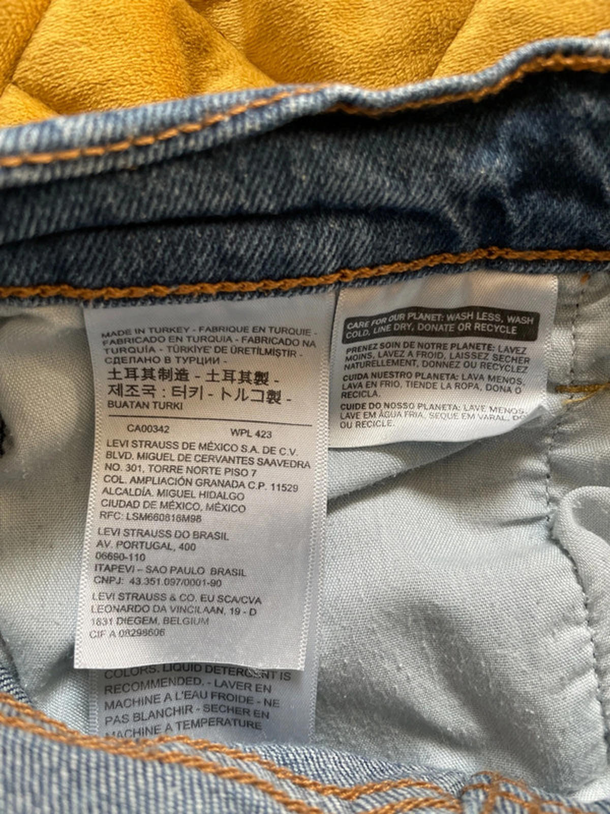 Women’s Levi’s High Waisted Ribcage Straight Fit Jeans In Navy - W25/L27 - 2527