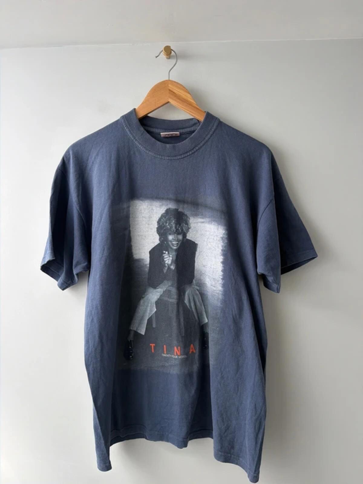 Tina Turner Vintage 2000 Tour T-shirt In Navy - Medium - 3354