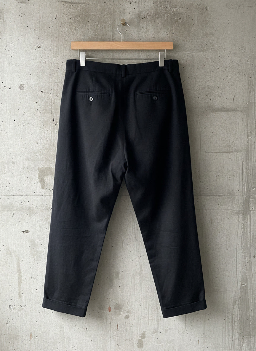 Women’s Cos Crop Fit 100% Wool Wide Leg Trousers In Black - W32/L24 - 2884