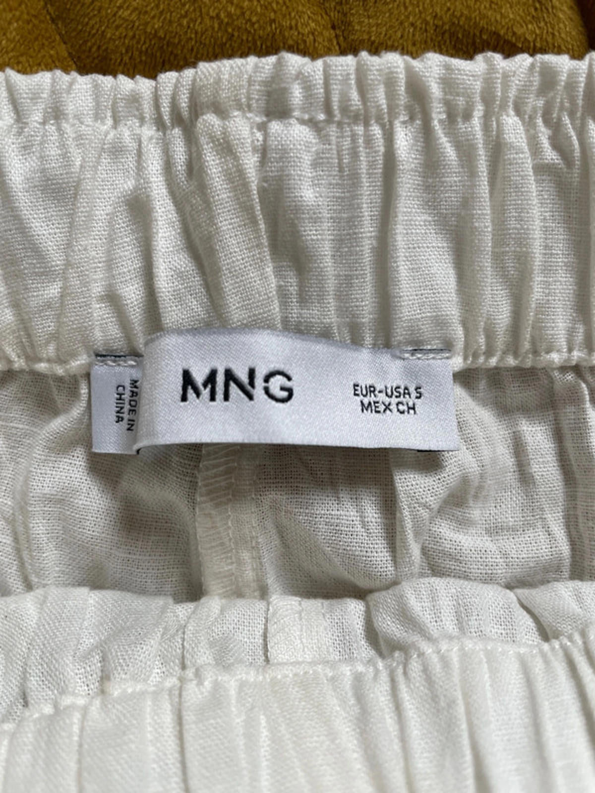 Women’s Mango Premium Linen Trousers Bottoms In Off White - W28/L26 - 1227