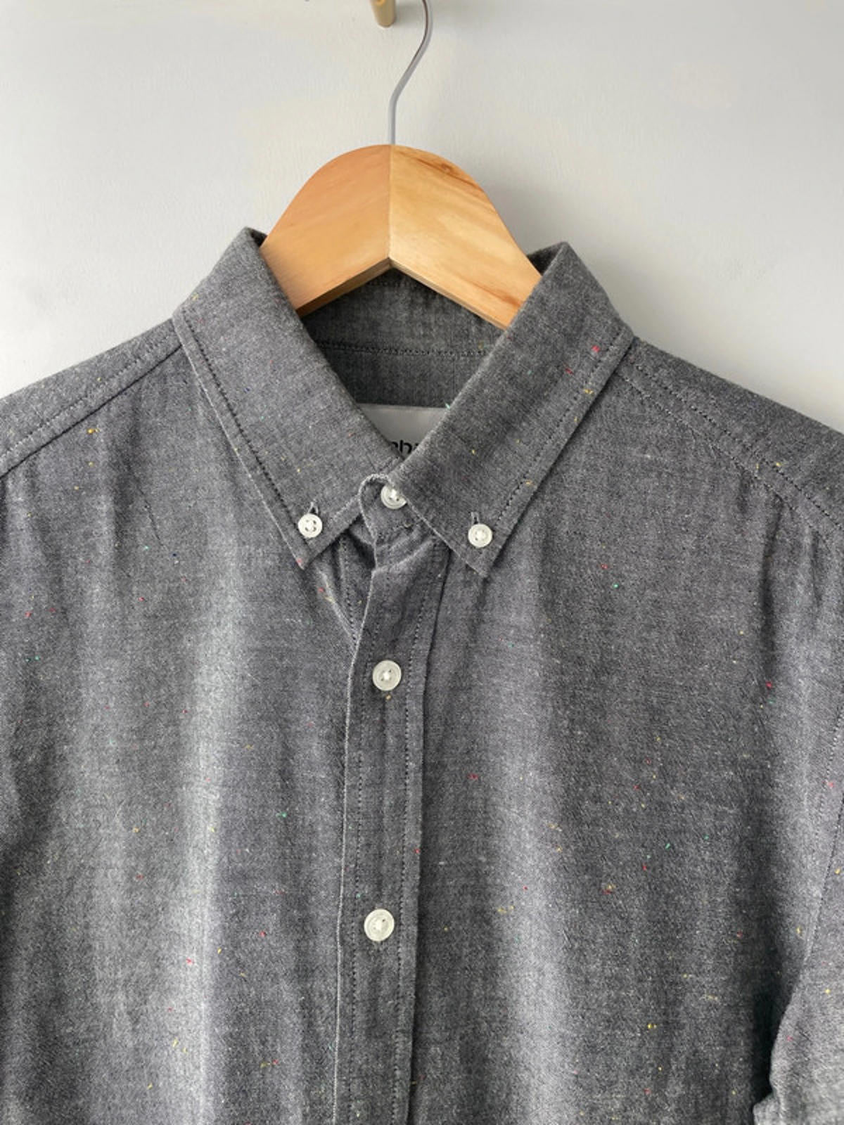 Mens Carhartt Kyoto Long Sleeve Button Down Chambray Shirt In Grey - Small - 1546