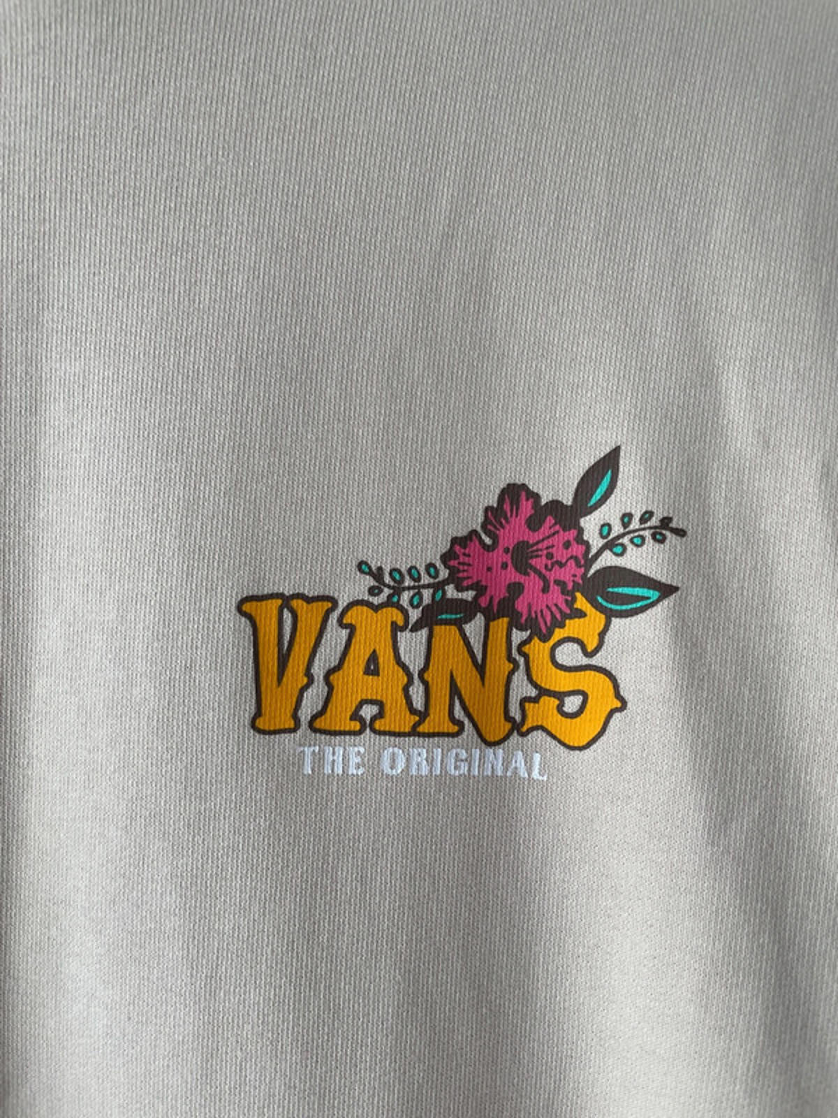 Mens Vans Long Sleeve Printed Crew Neck Sweatshirt Top In Beige - Small - 2031