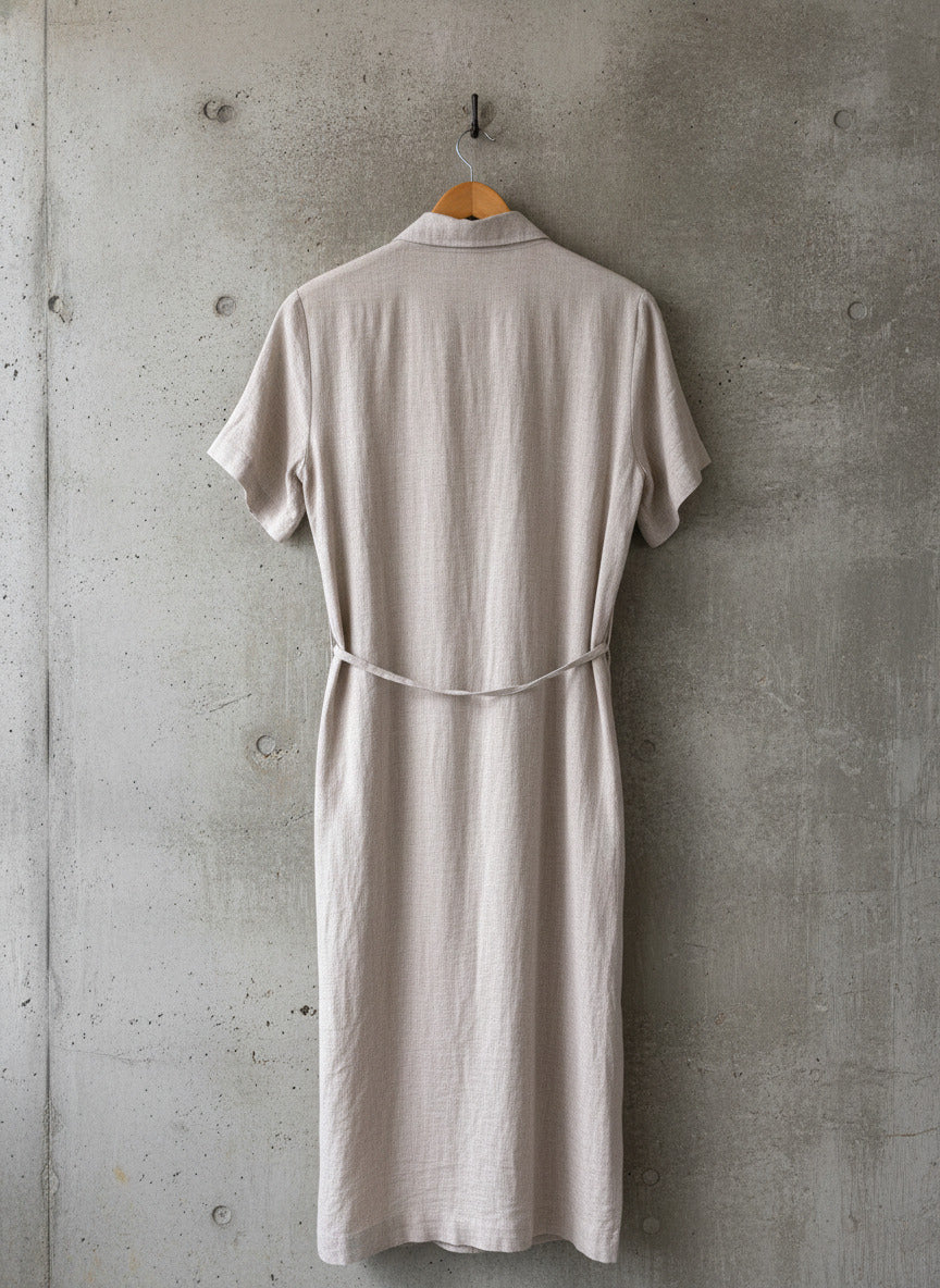 Women’s Weekday Carla Premium Linen Dress In Beige - XSmall - 3214