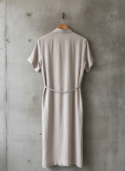 Women’s Weekday Carla Premium Linen Dress In Beige - XSmall - 3214