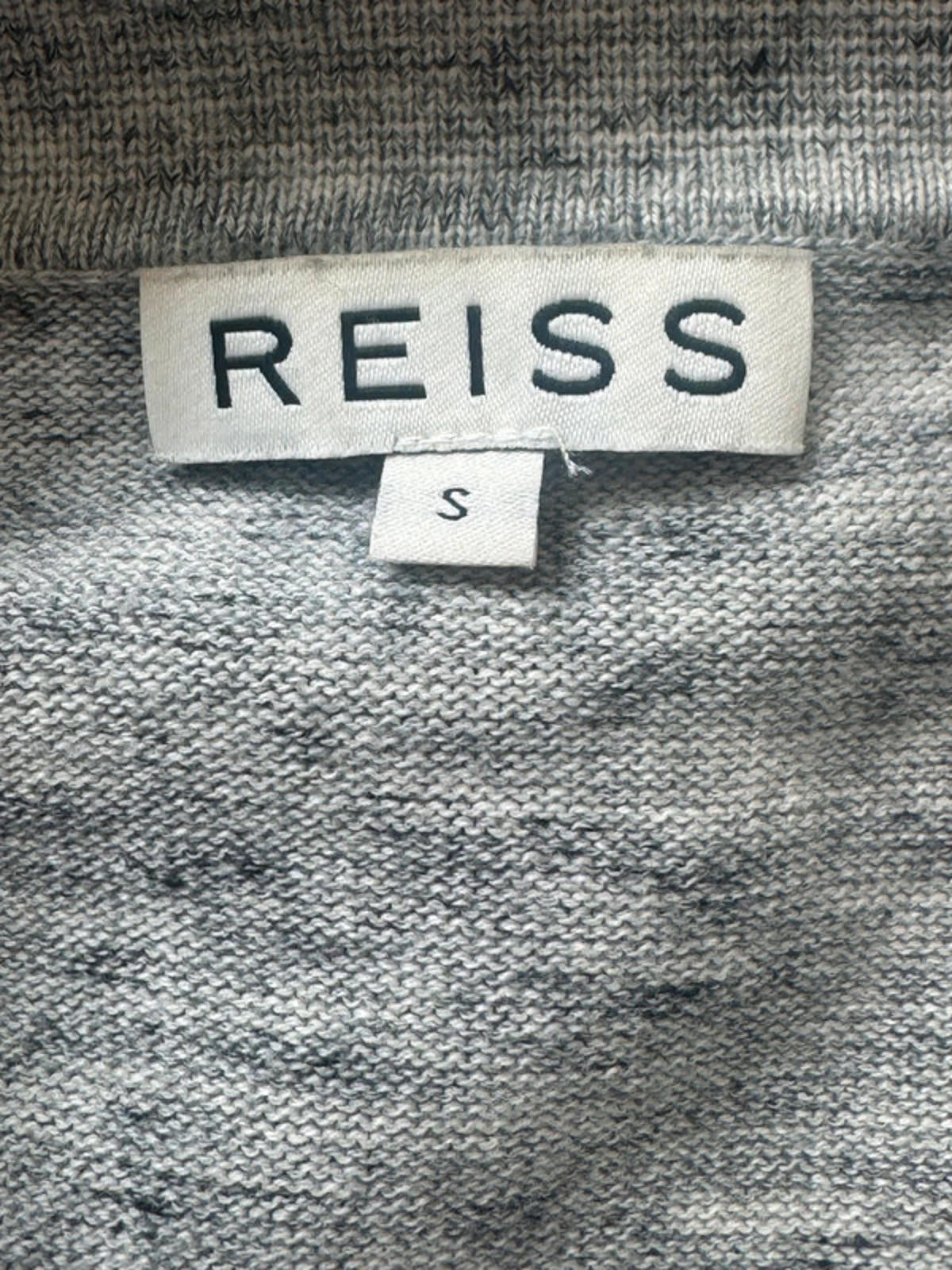 Men’s Reiss Premium Knitted Polo Top In Grey - Small - 1383