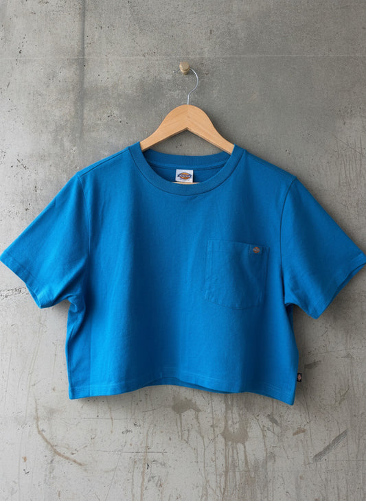 Women’s Dickies Cropped Boxy Fit Pocket T-Shirt In Blue - XLarge - 3586