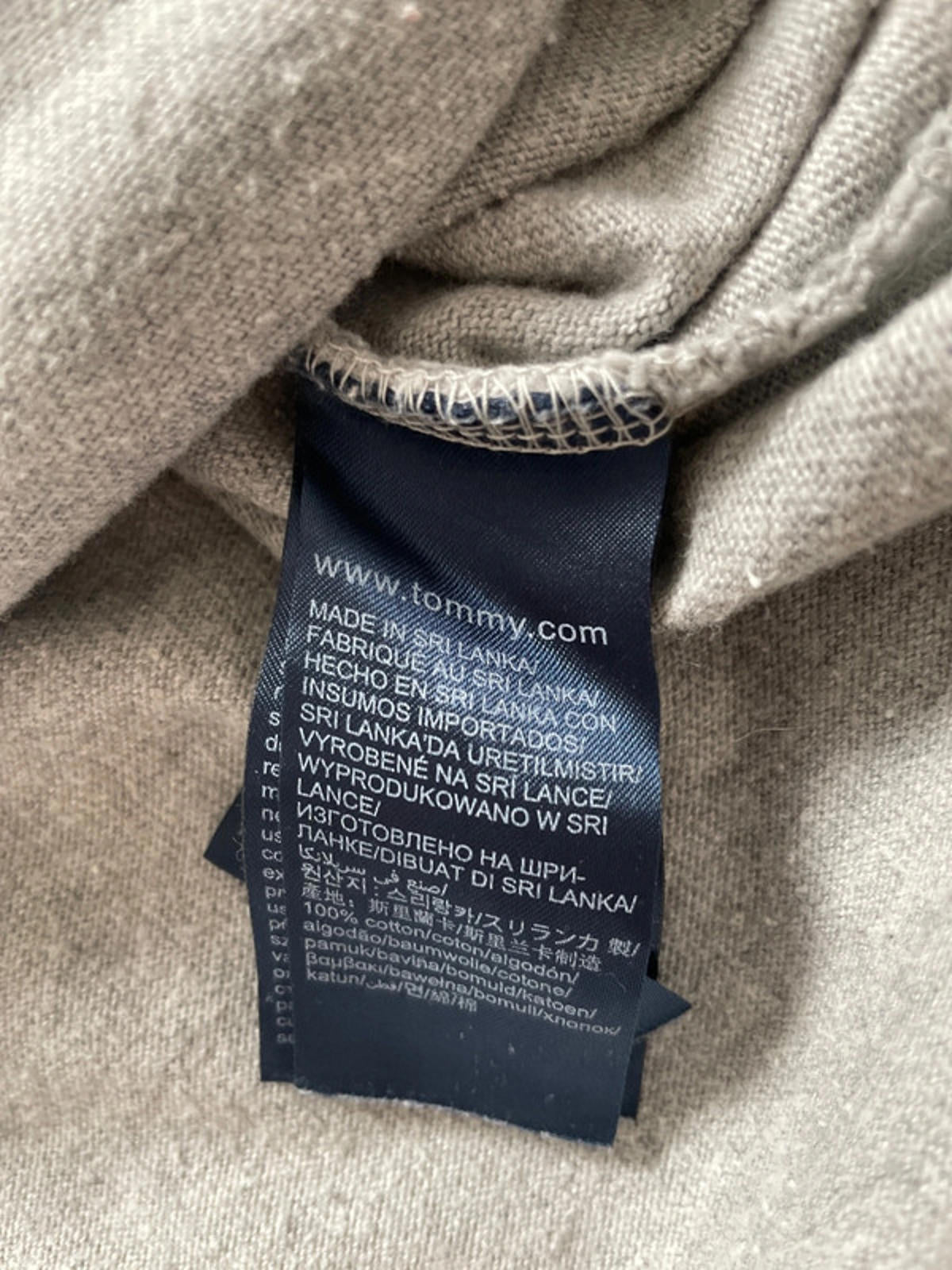 Men’s Tommy Hilfiger Rugby Shirt Top - Grey - Large - 2144