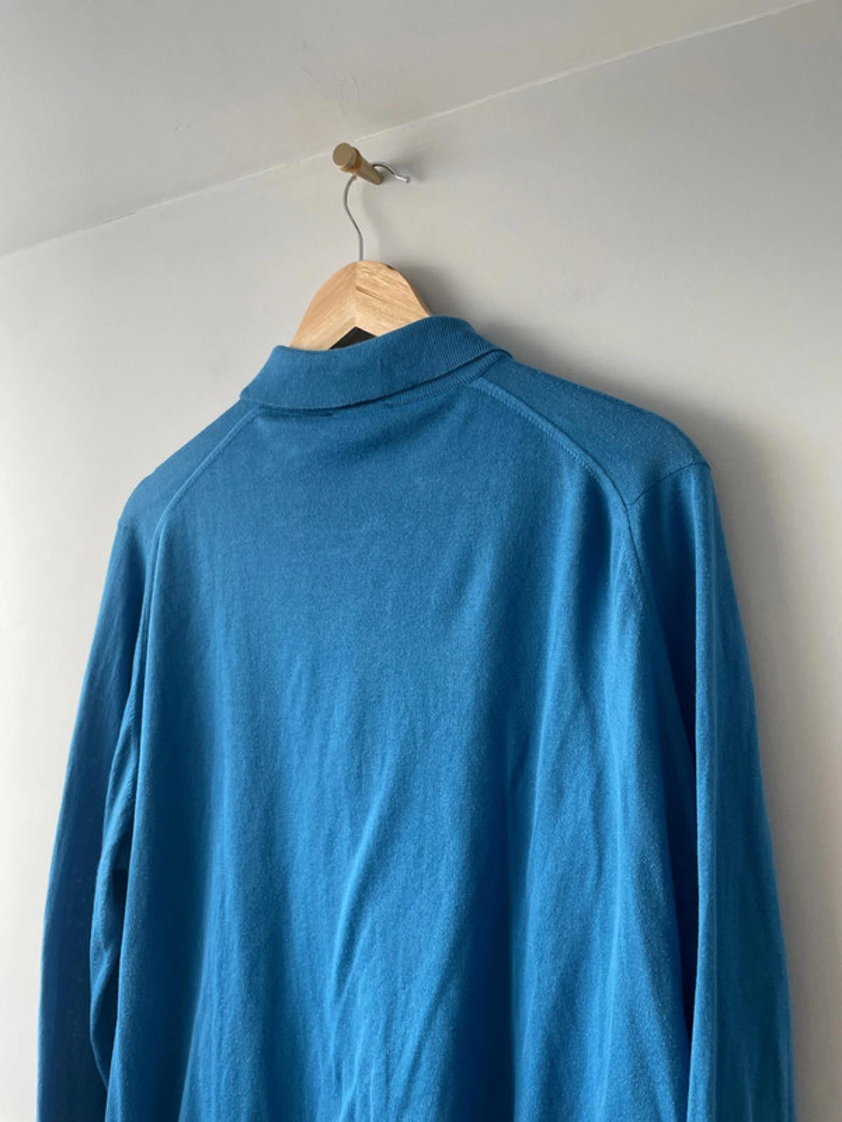 Men’s John Smedley Long Sleeve Knitted Polo Top - XLarge - 2109