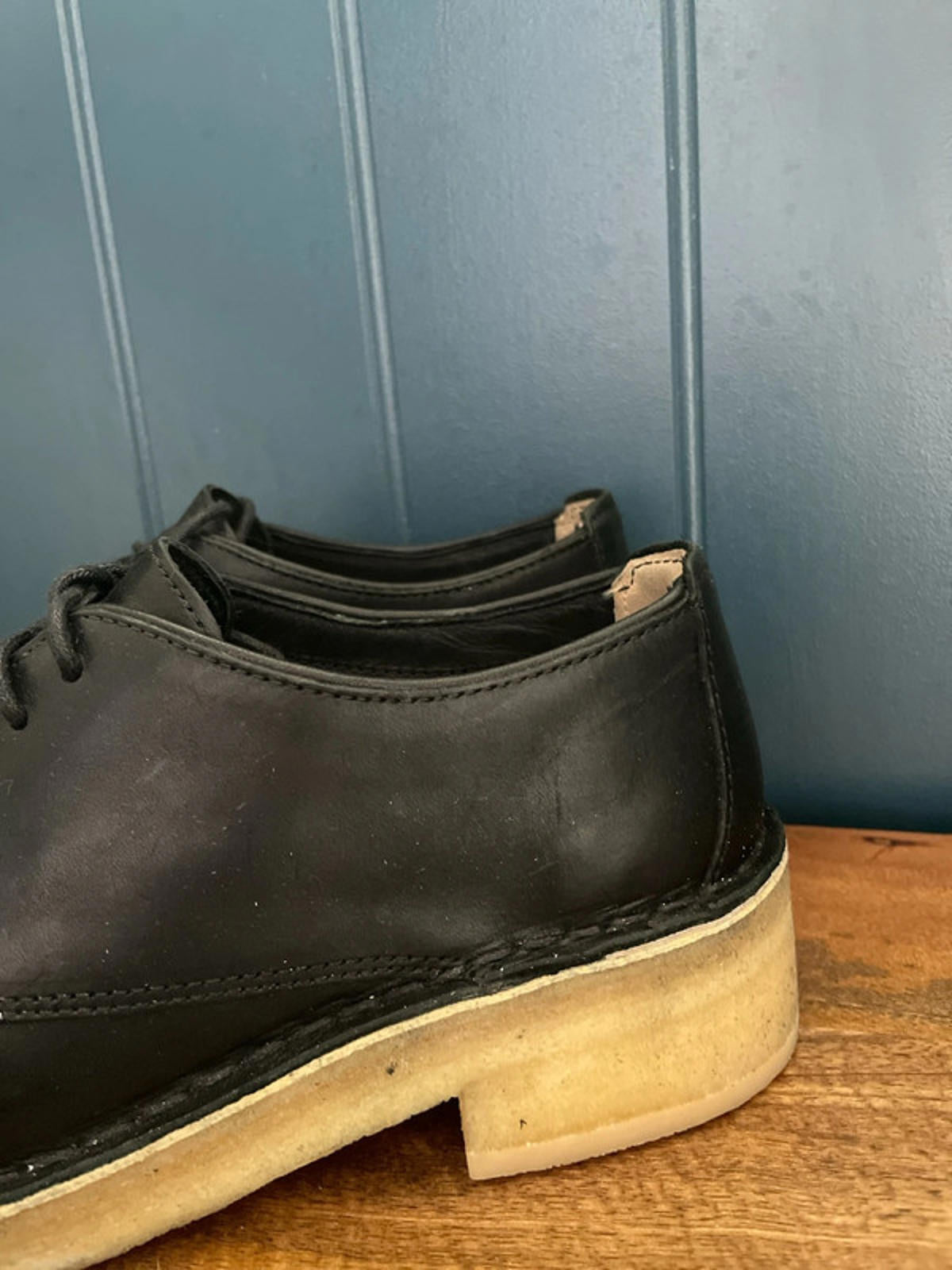 Women’s Clarks Originals Maru London Leather Lace-up Shoes In Black -UK 6.5-2320
